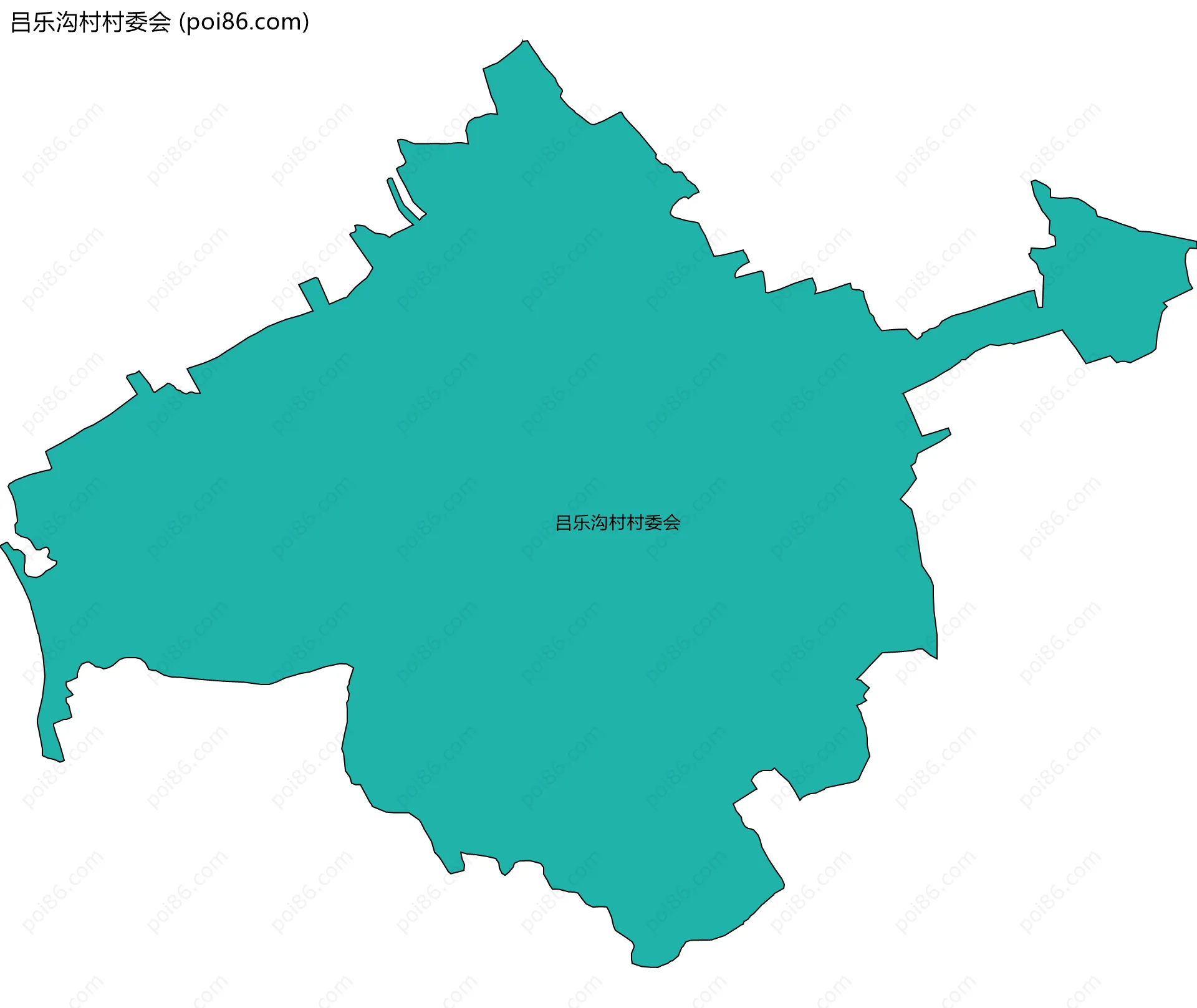 吕乐沟村村委会边界地图
