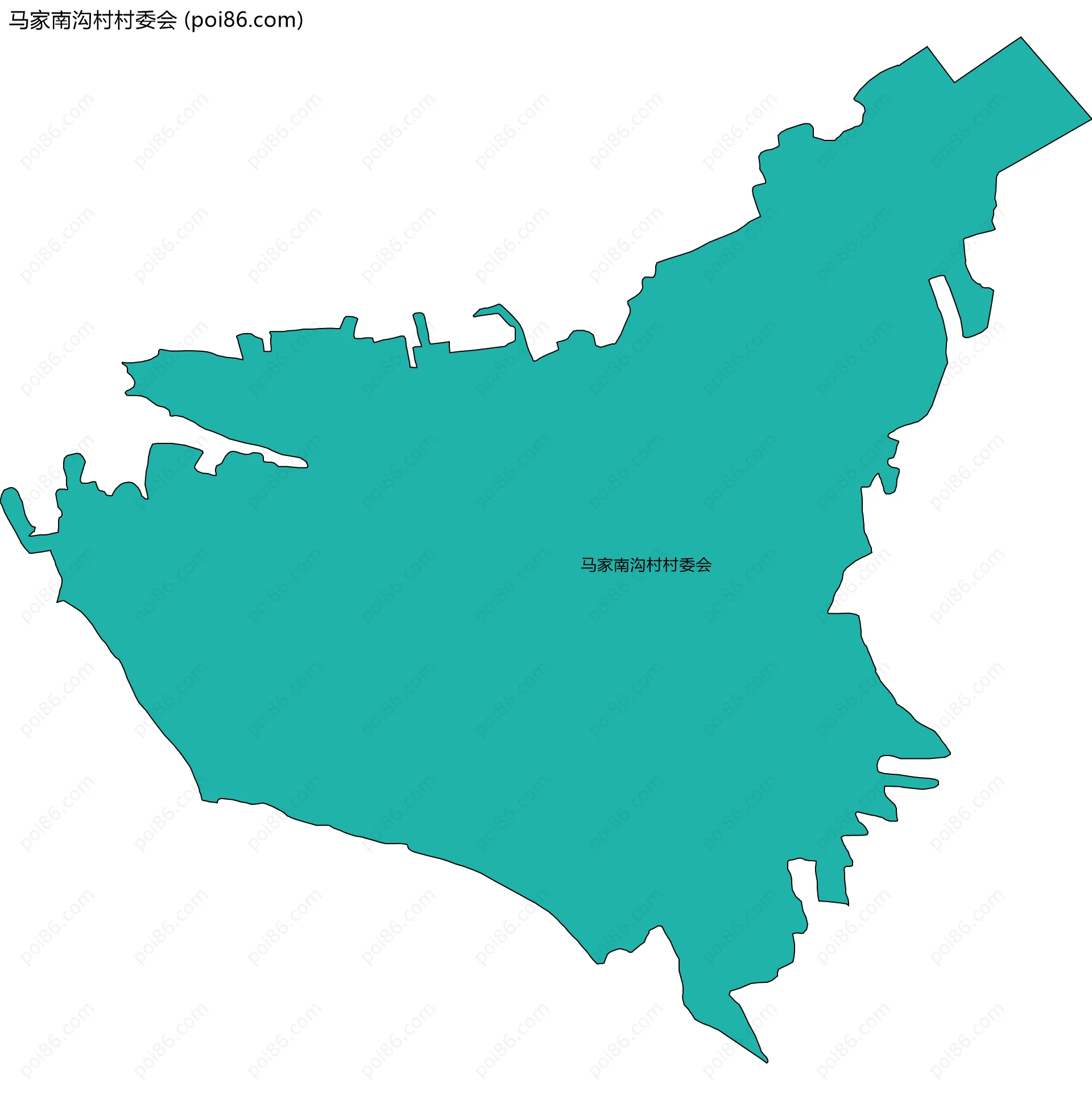 马家南沟村村委会边界地图