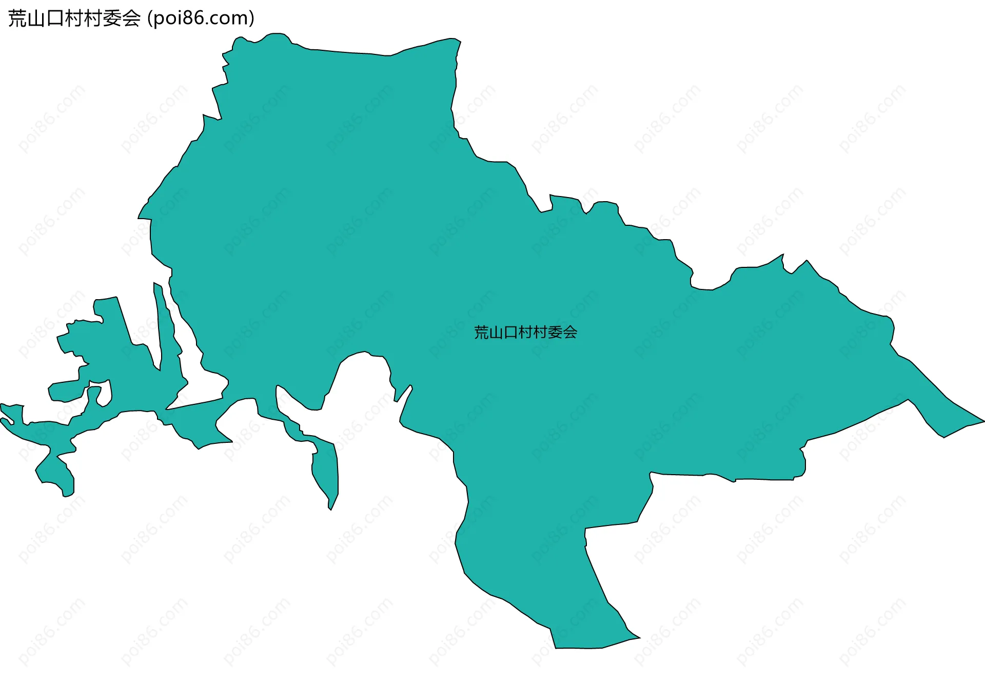 荒山口村村委会边界地图