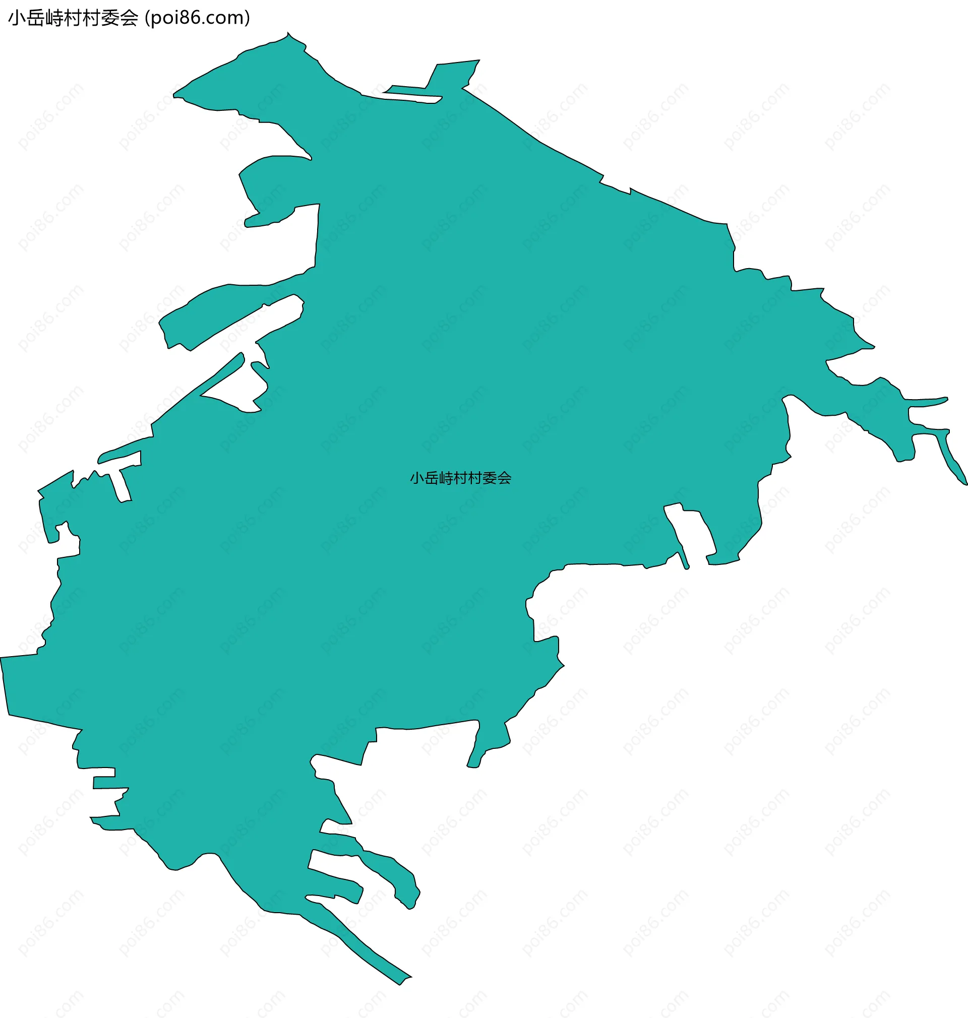 小岳峙村村委会边界地图