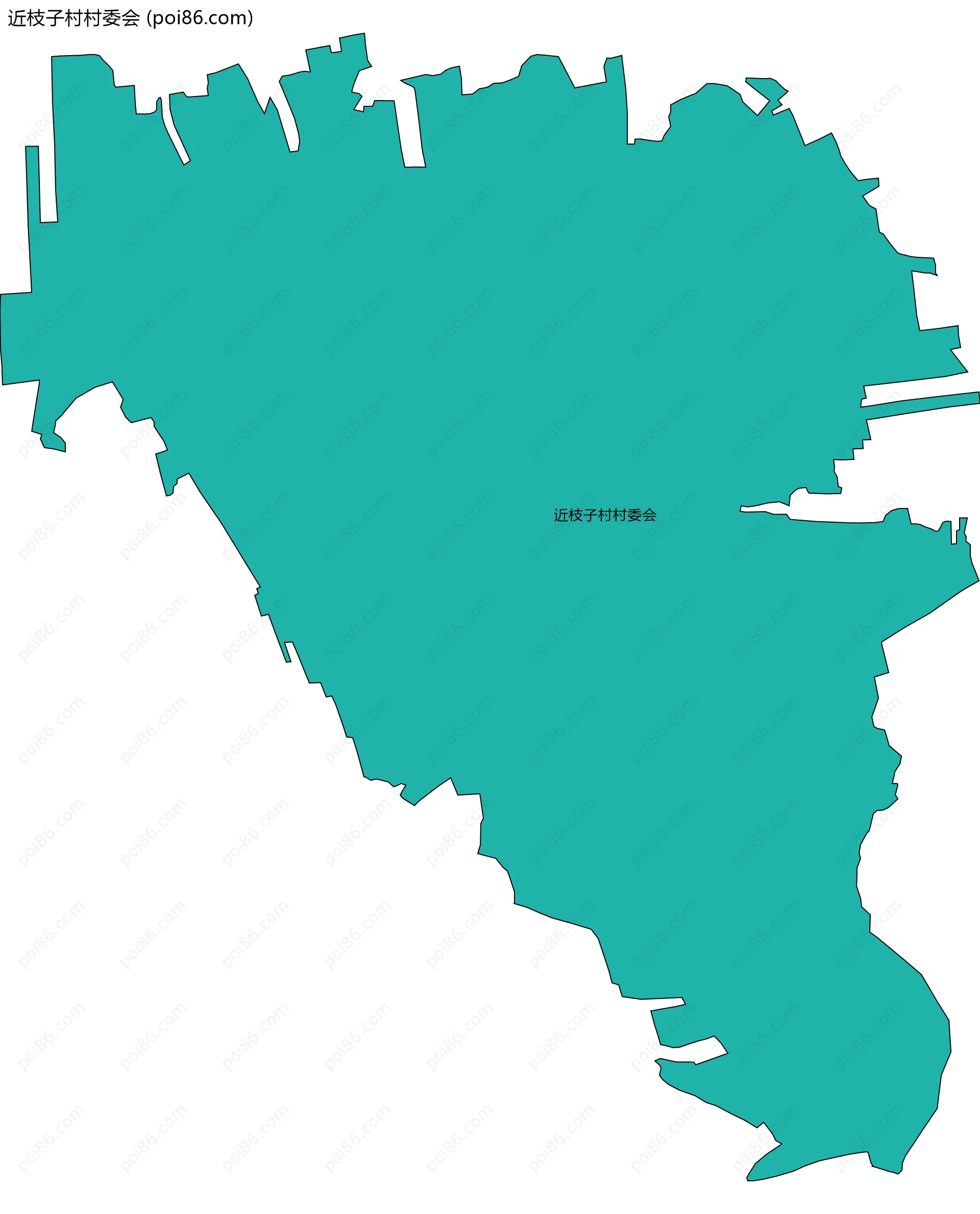 近枝子村村委会边界地图