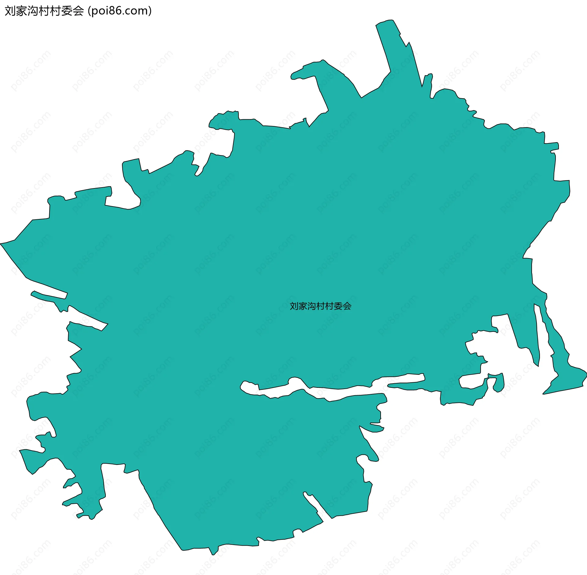 刘家沟村村委会边界地图