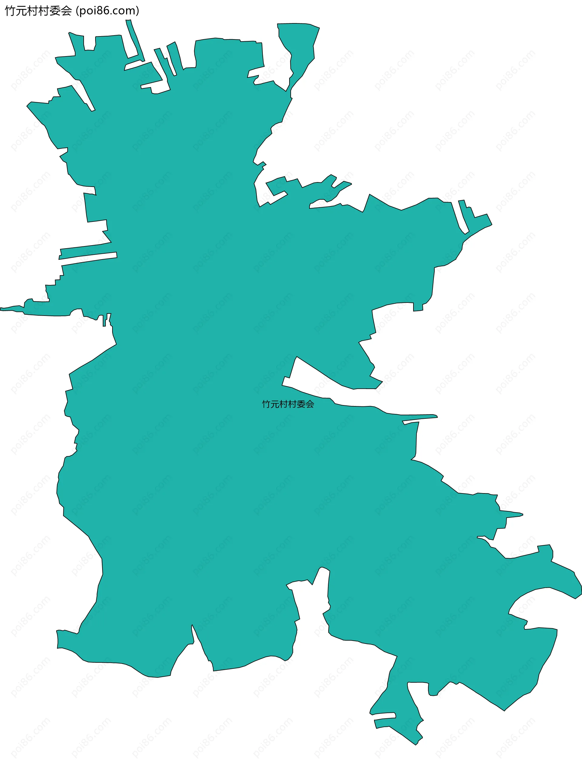 竹元村村委会边界地图