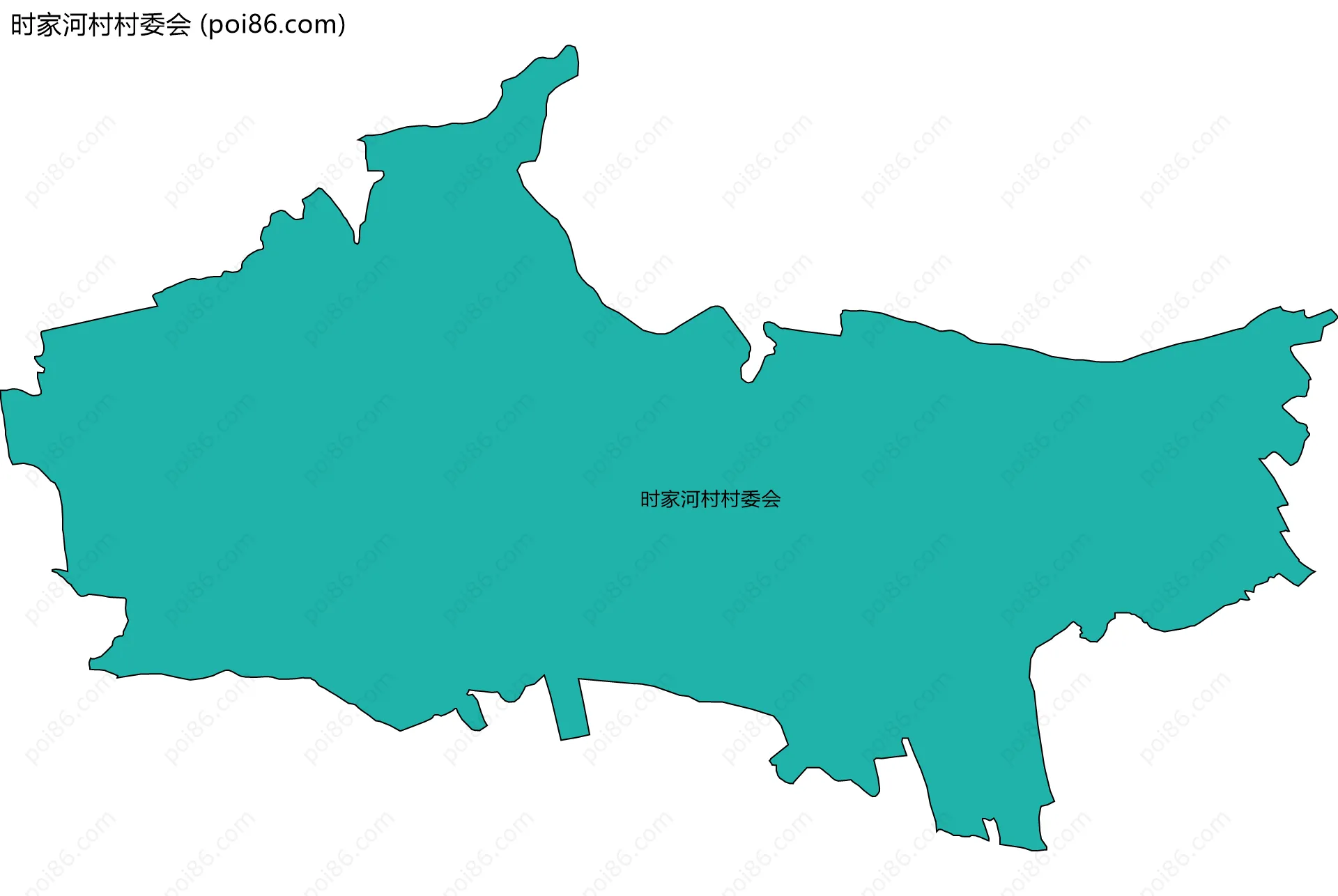 时家河村村委会边界地图