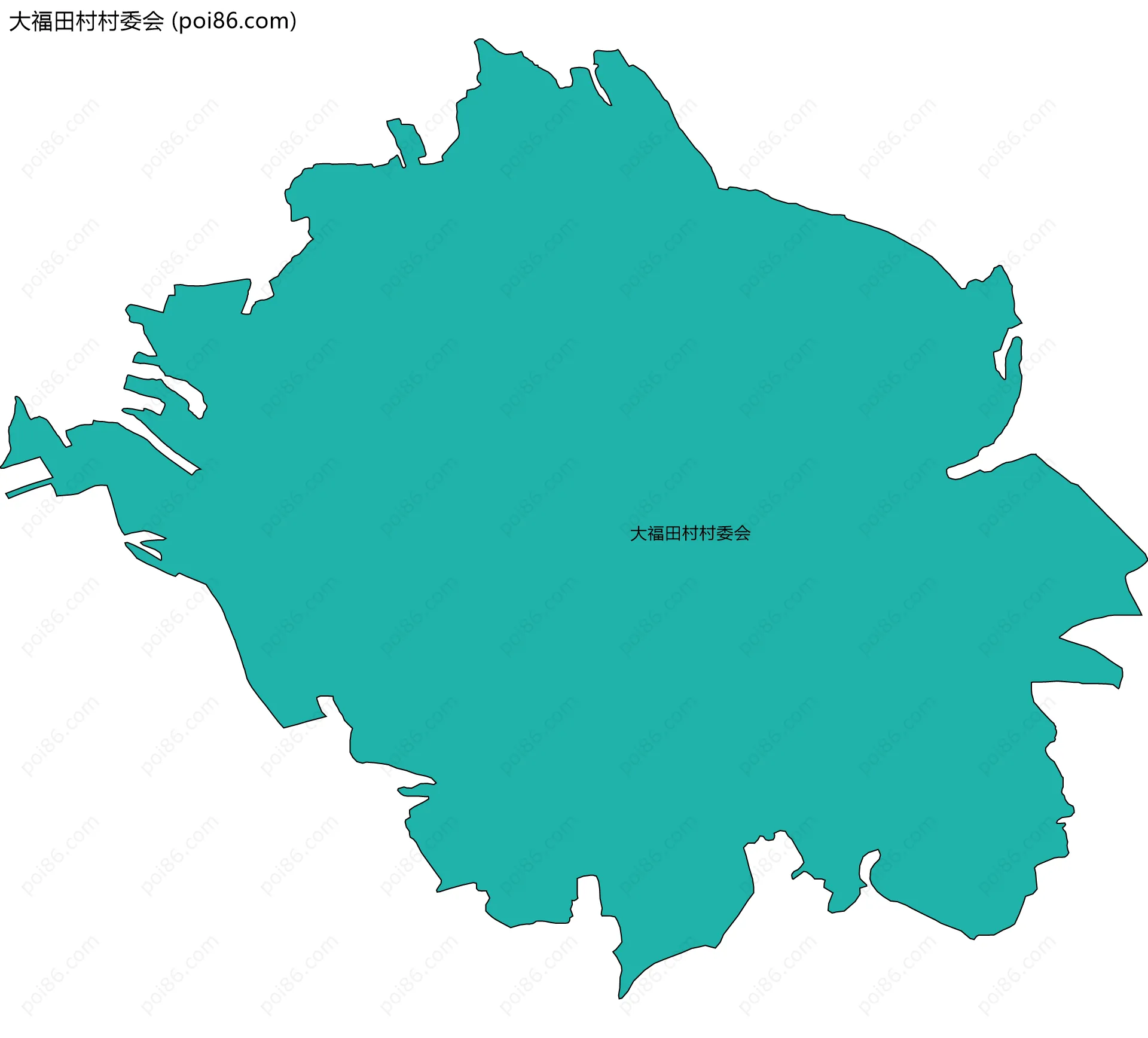大福田村村委会边界地图