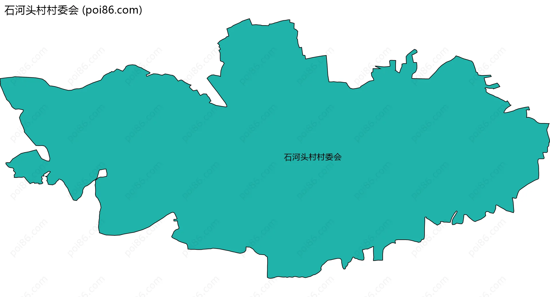石河头村村委会边界地图