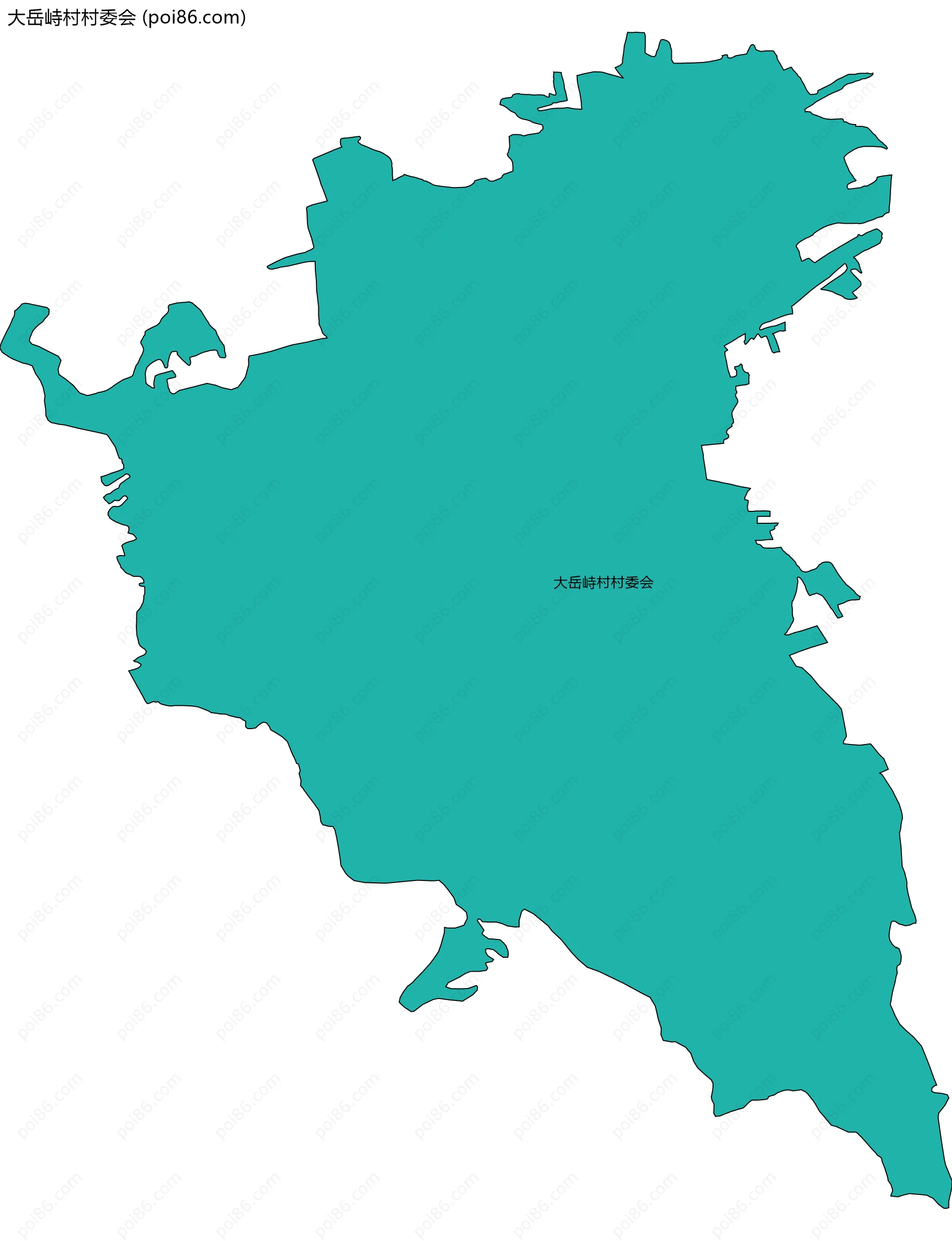 大岳峙村村委会边界地图