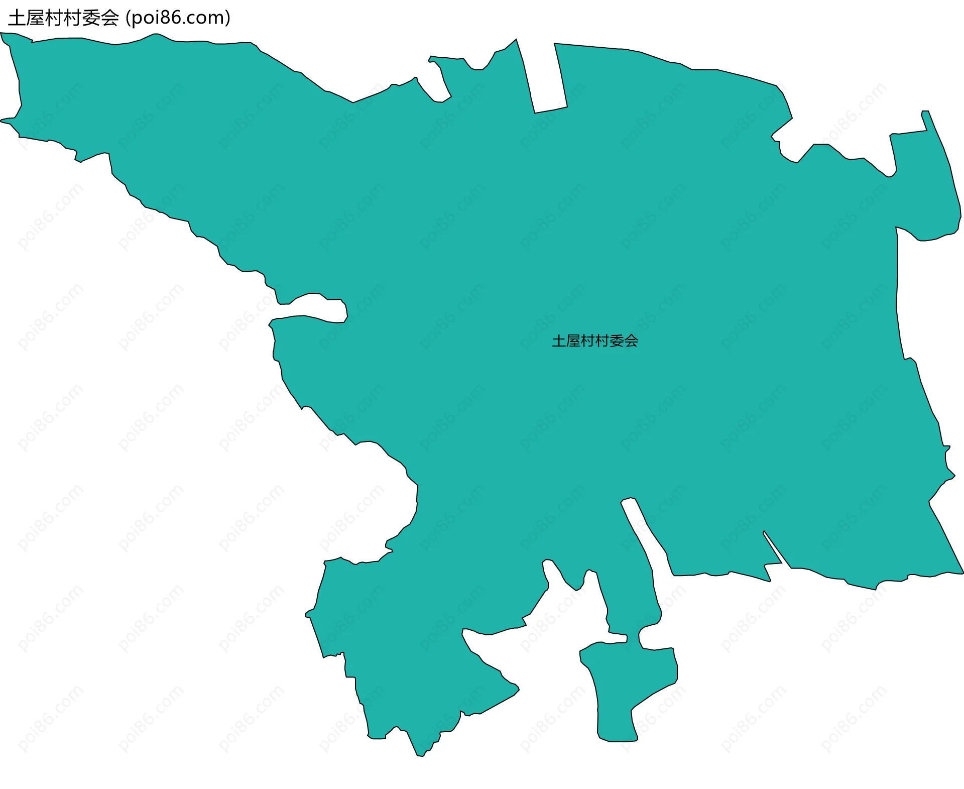 土屋村村委会边界地图
