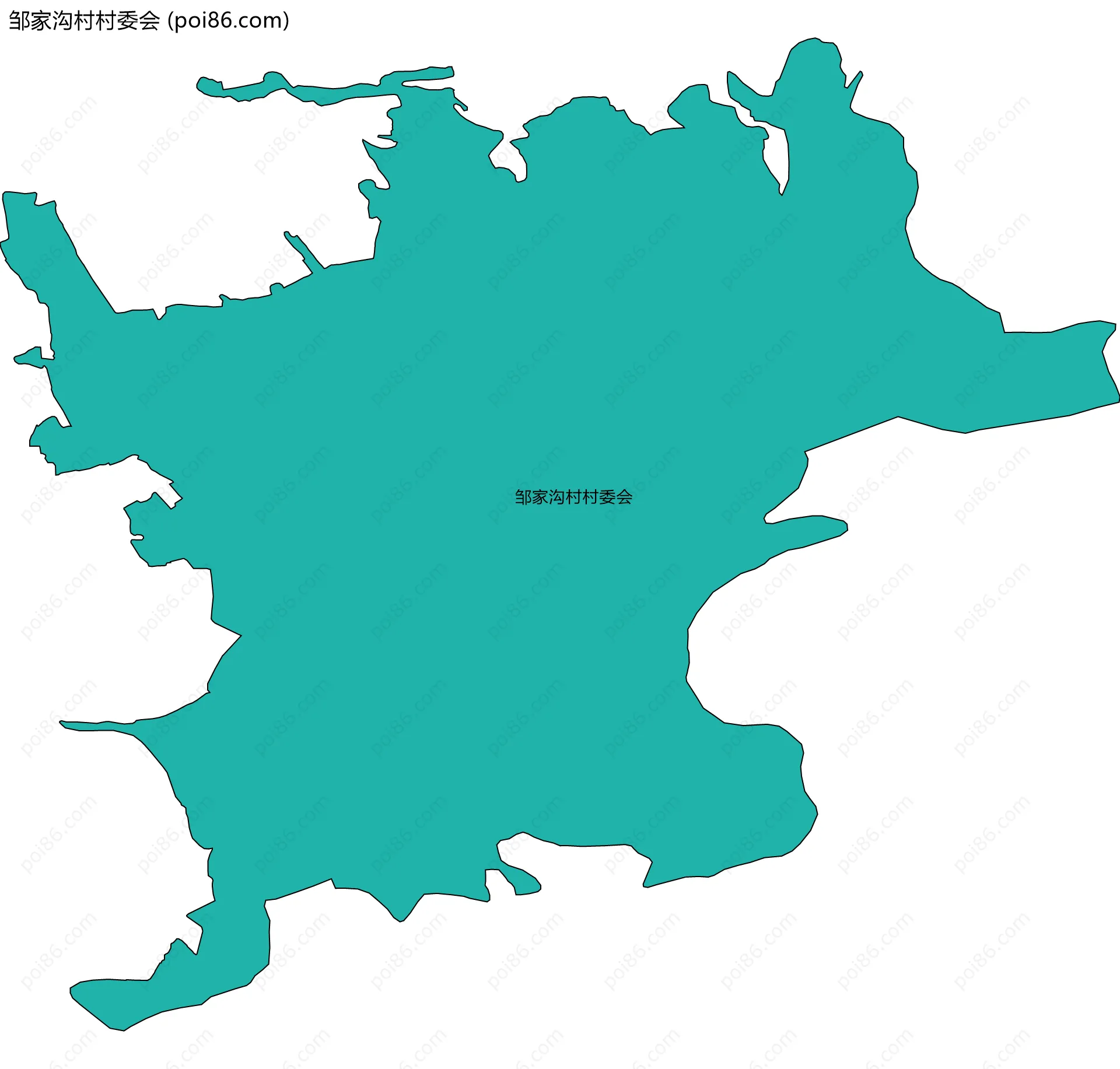 邹家沟村村委会边界地图