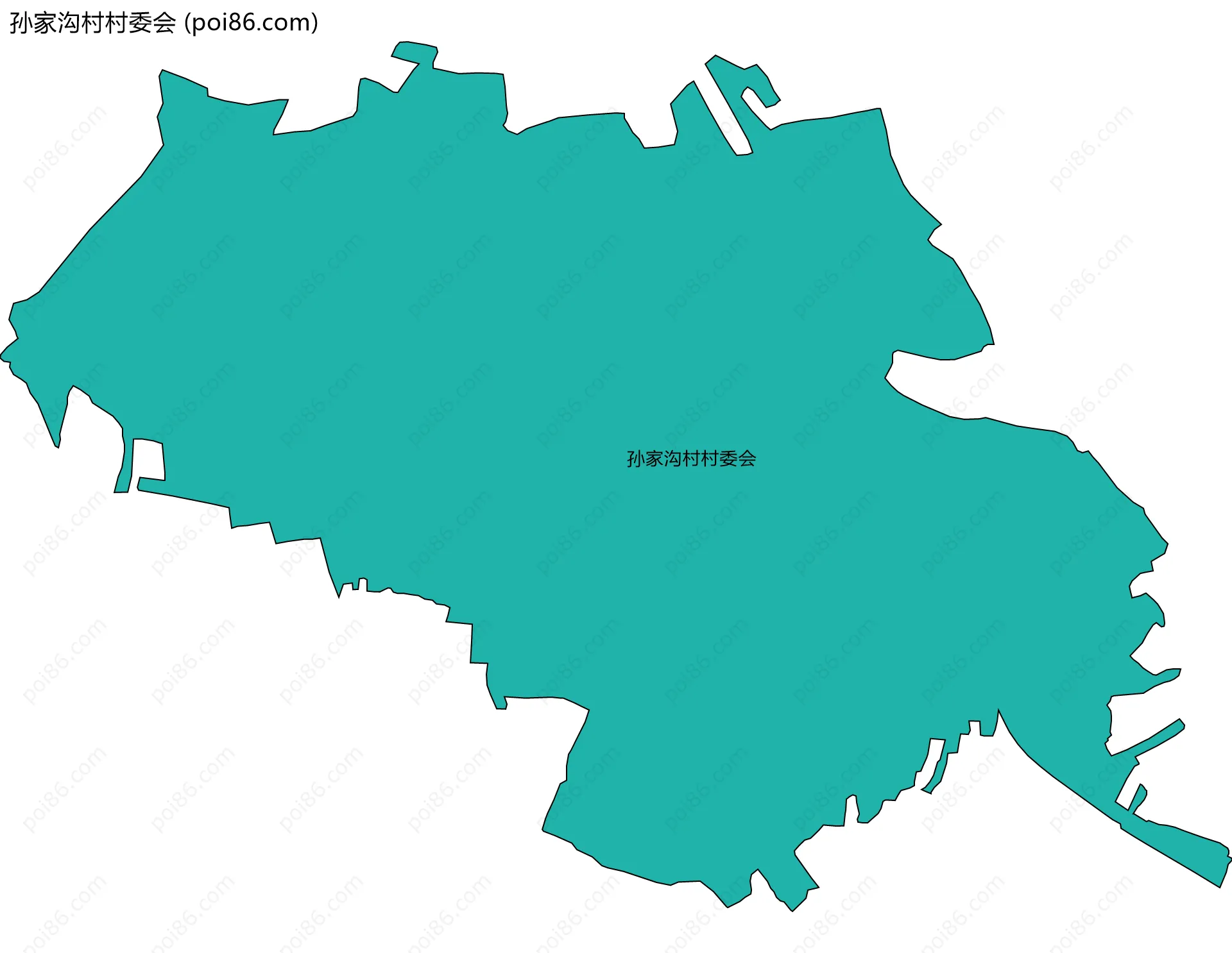 孙家沟村村委会边界地图