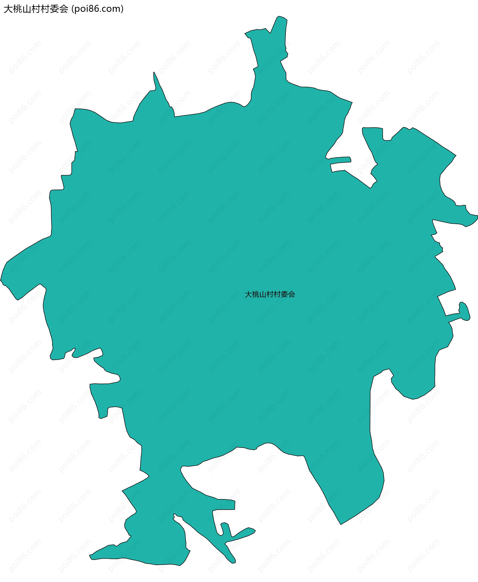 大桃山村村委会边界地图
