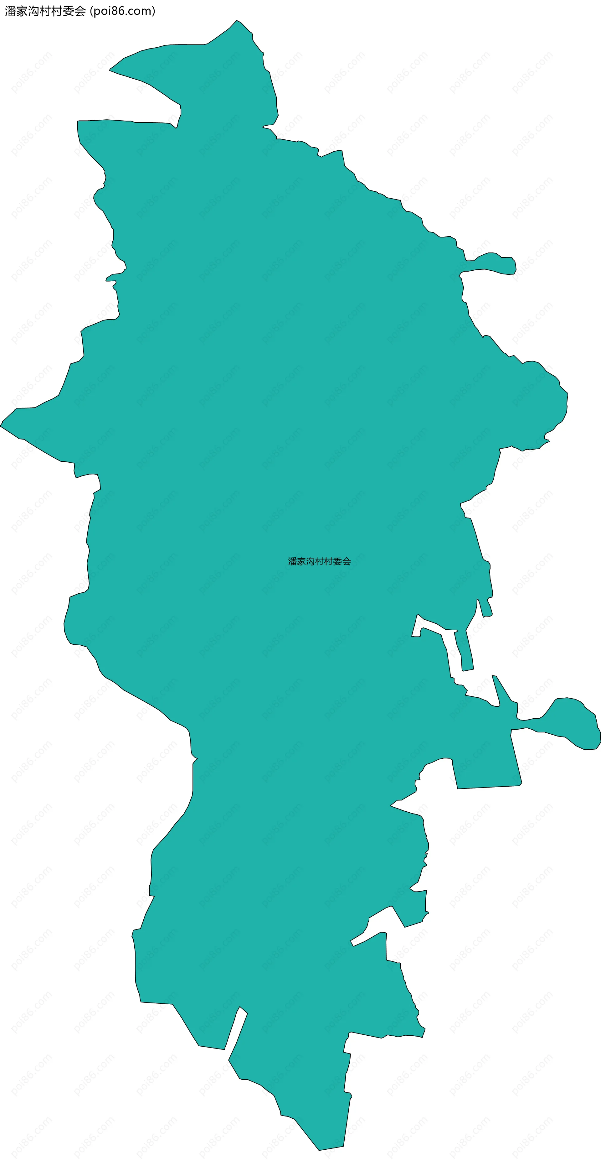 潘家沟村村委会边界地图