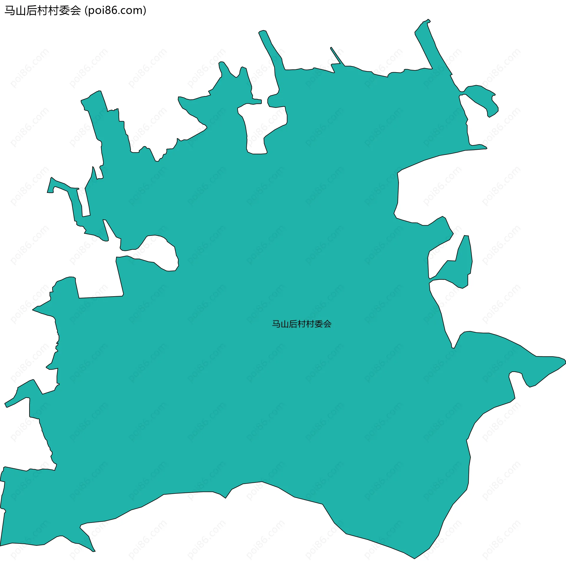 马山后村村委会边界地图