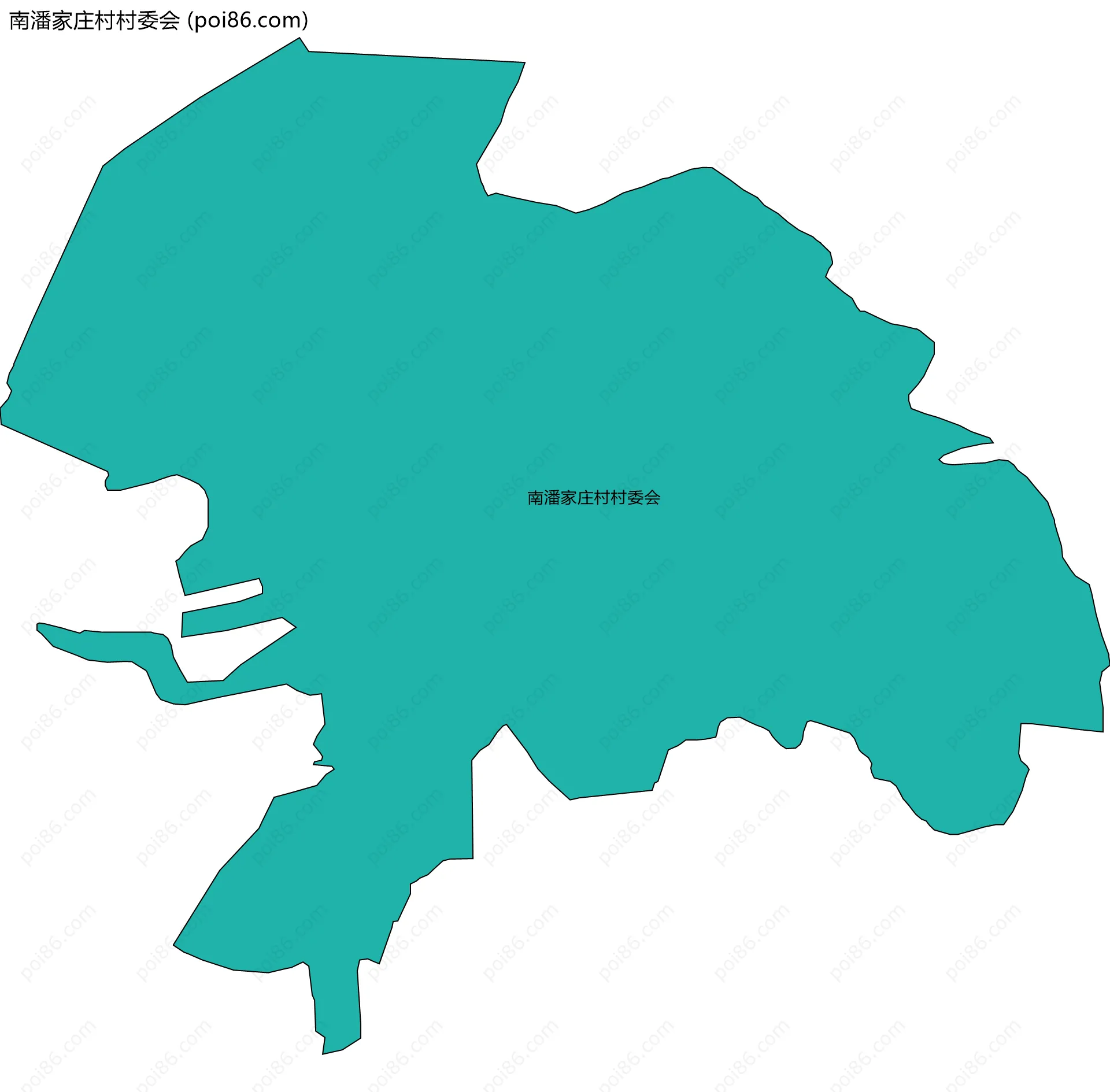 南潘家庄村村委会边界地图