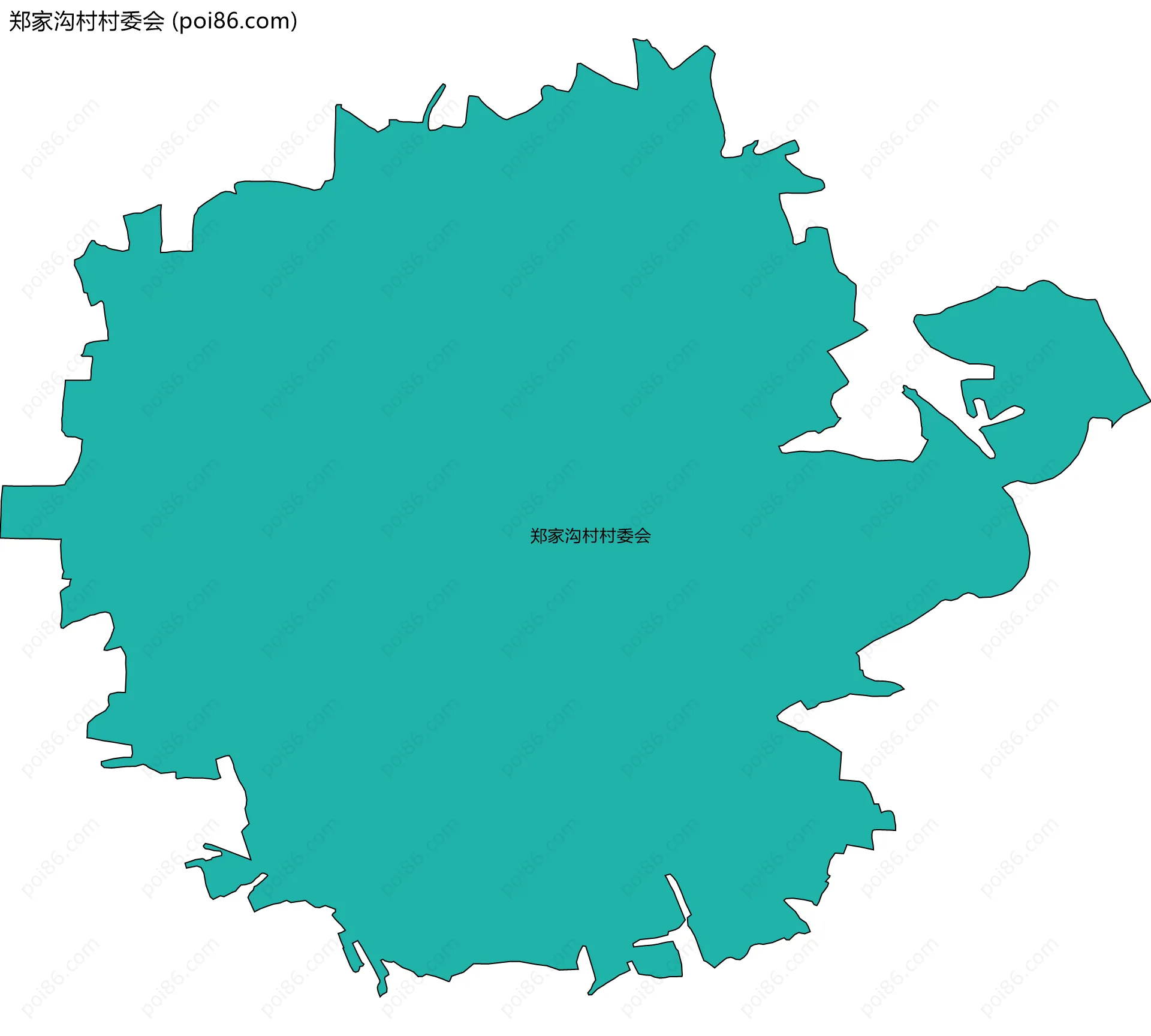 郑家沟村村委会边界地图