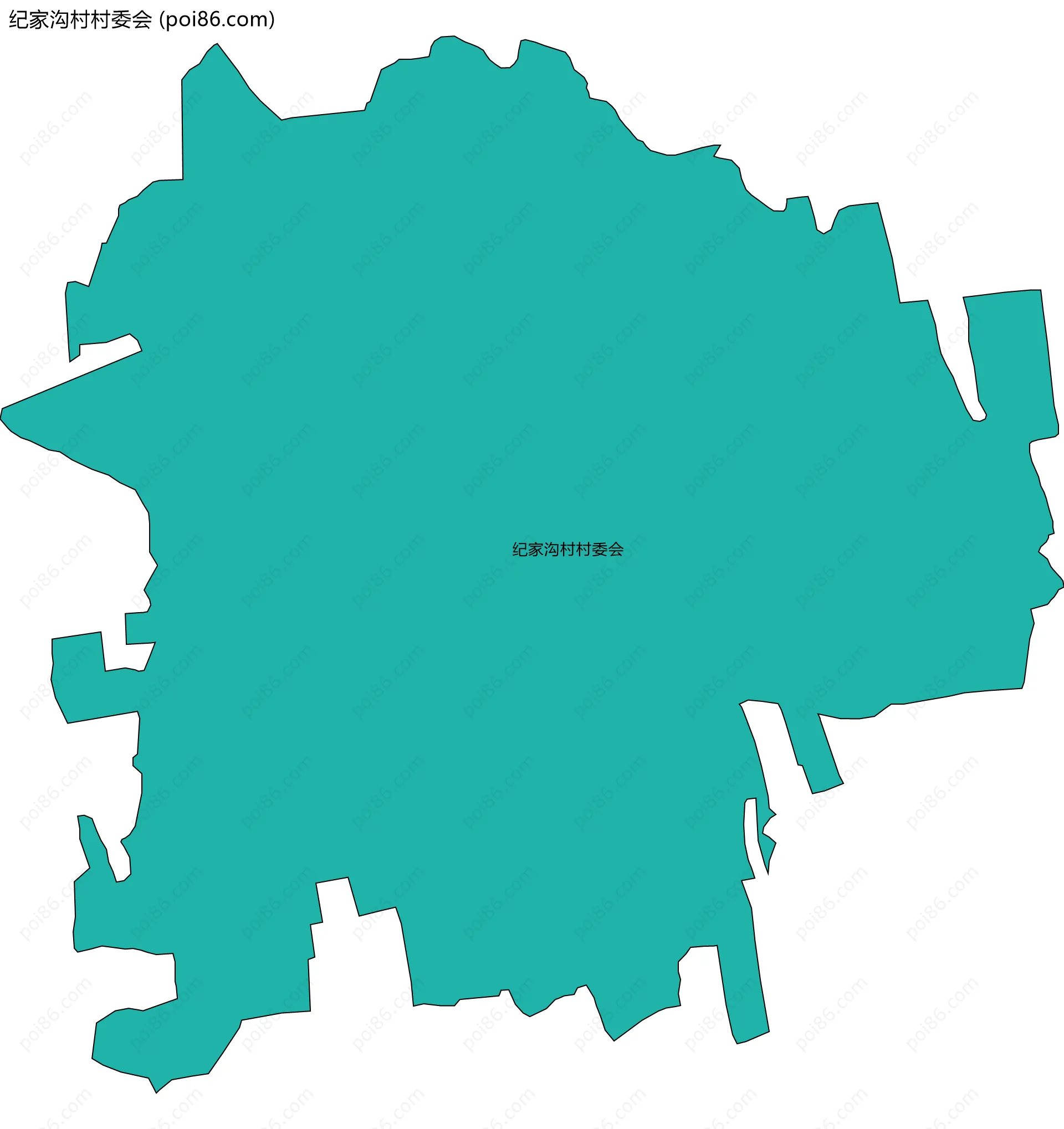纪家沟村村委会边界地图