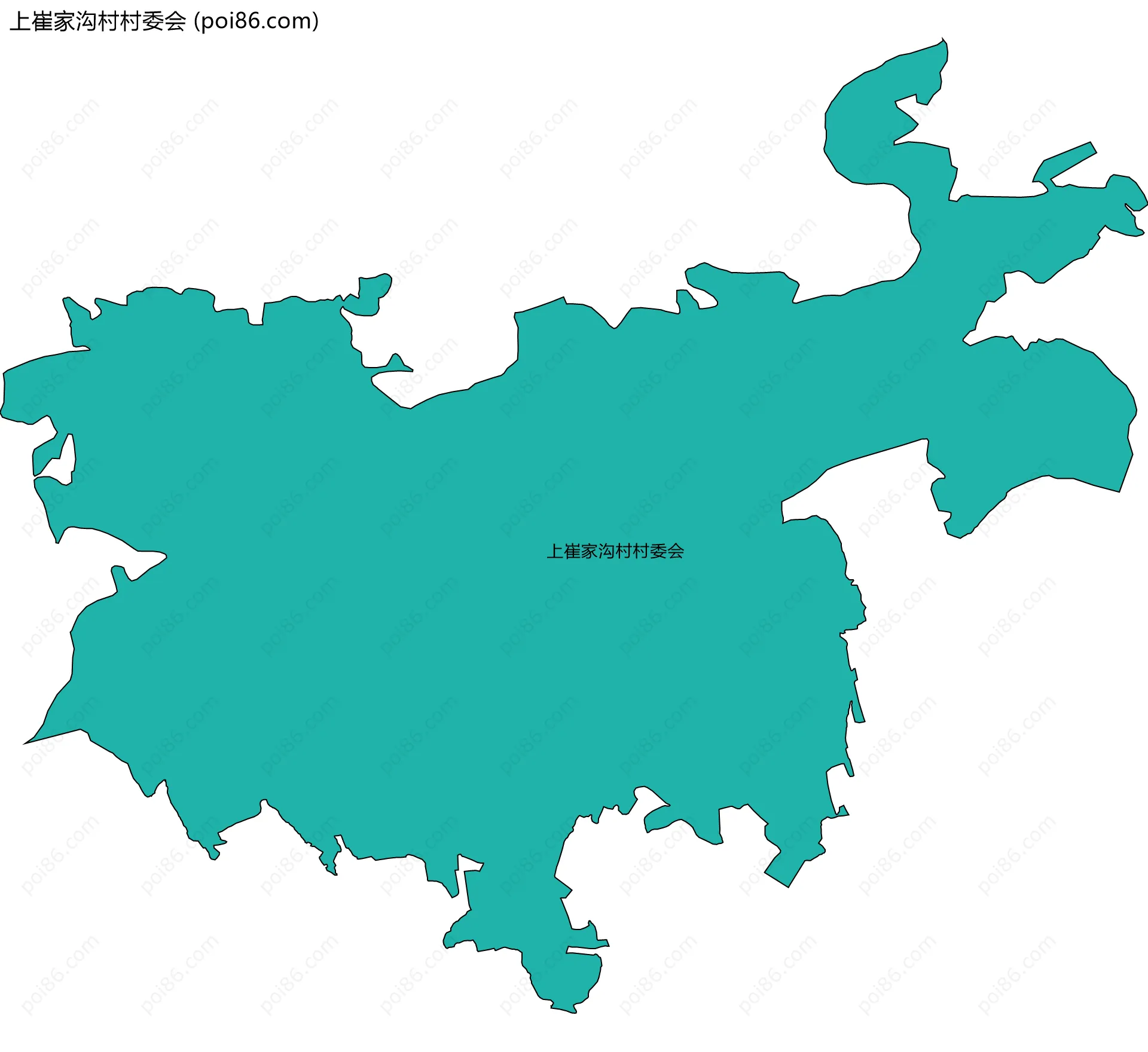 上崔家沟村村委会边界地图