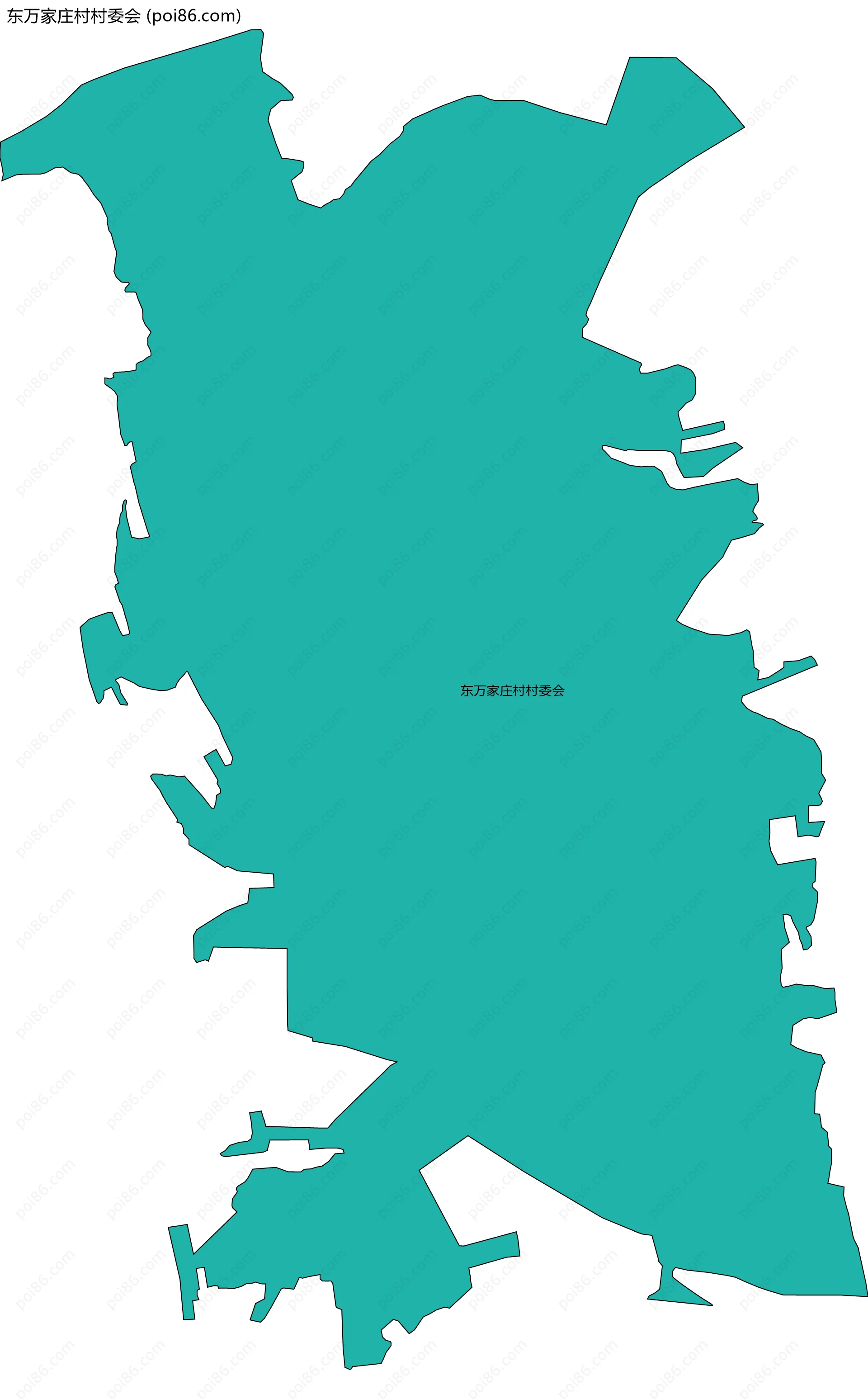 东万家庄村村委会边界地图