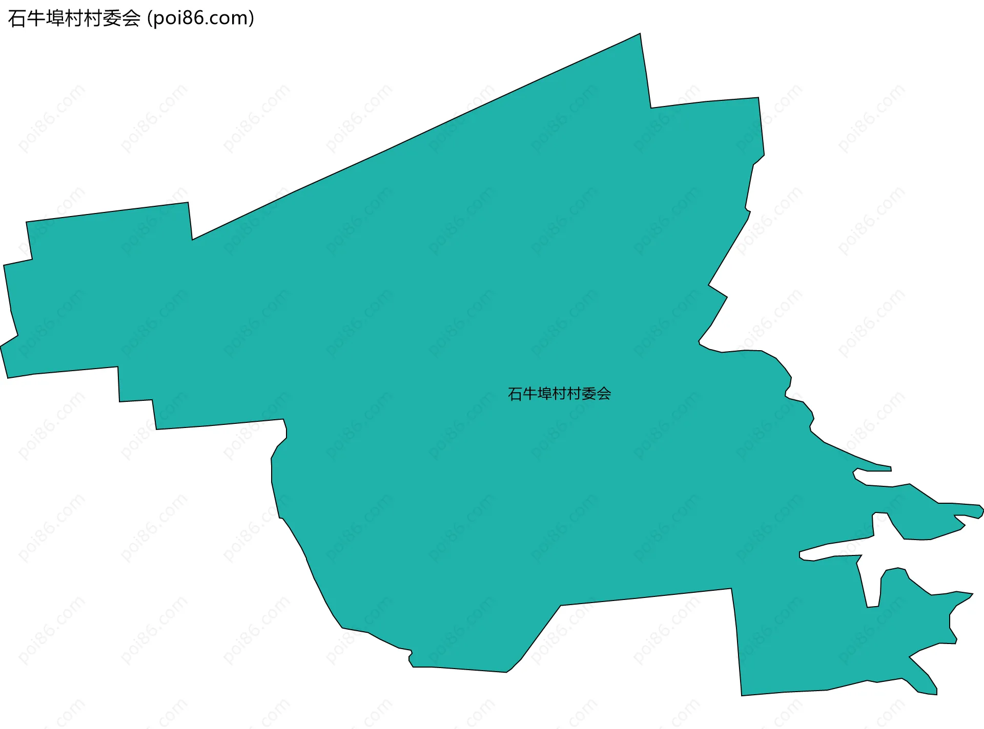 石牛埠村村委会边界地图