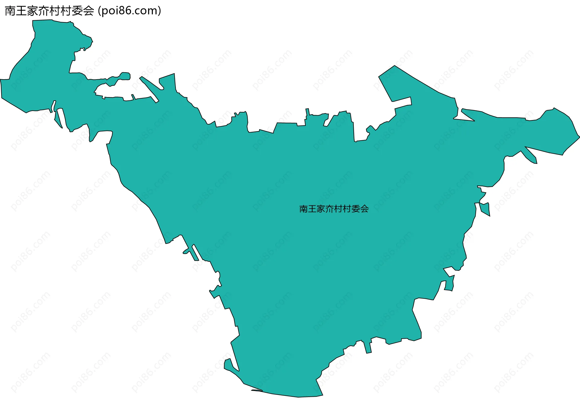 南王家夼村村委会边界地图