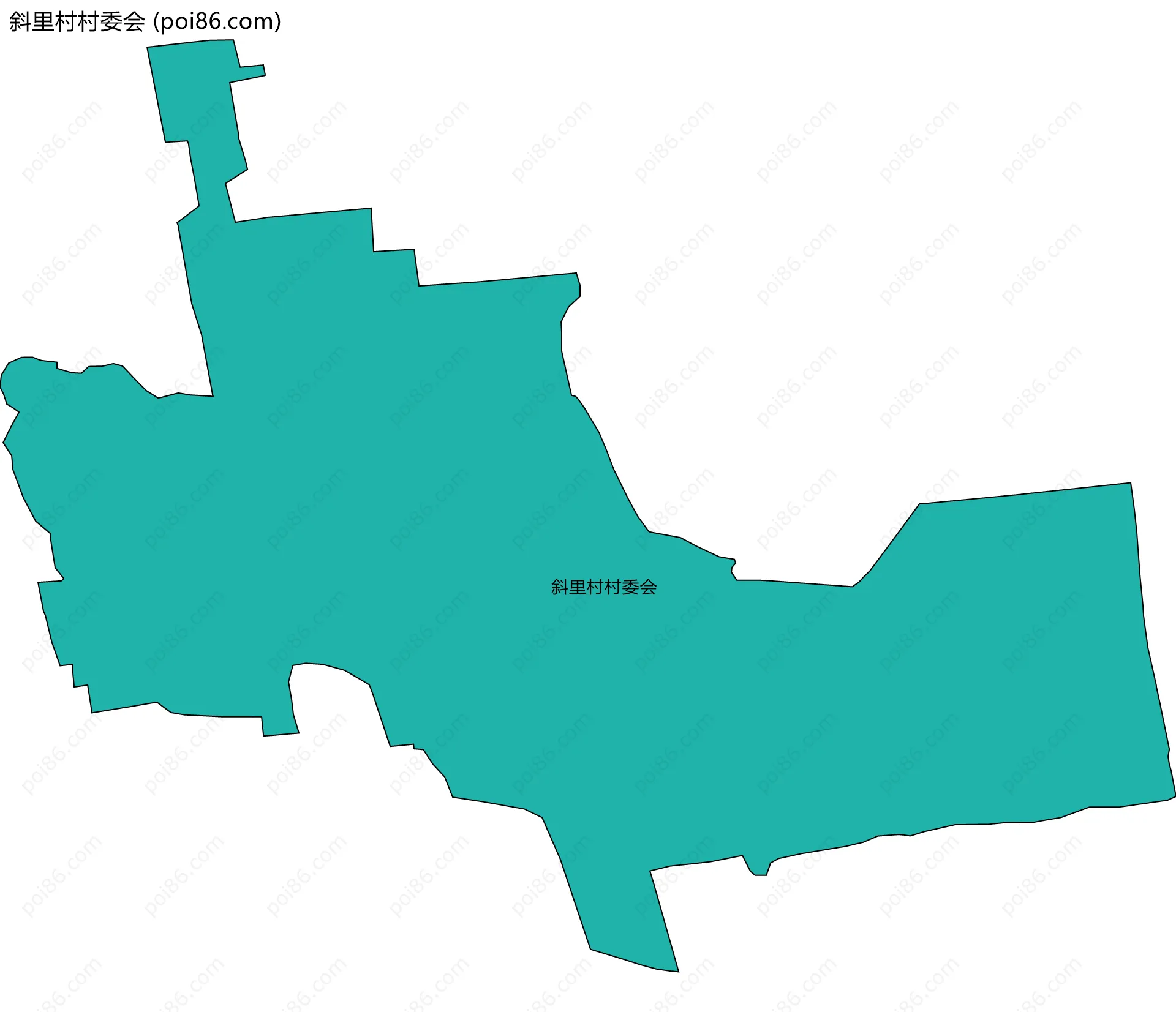 斜里村村委会边界地图