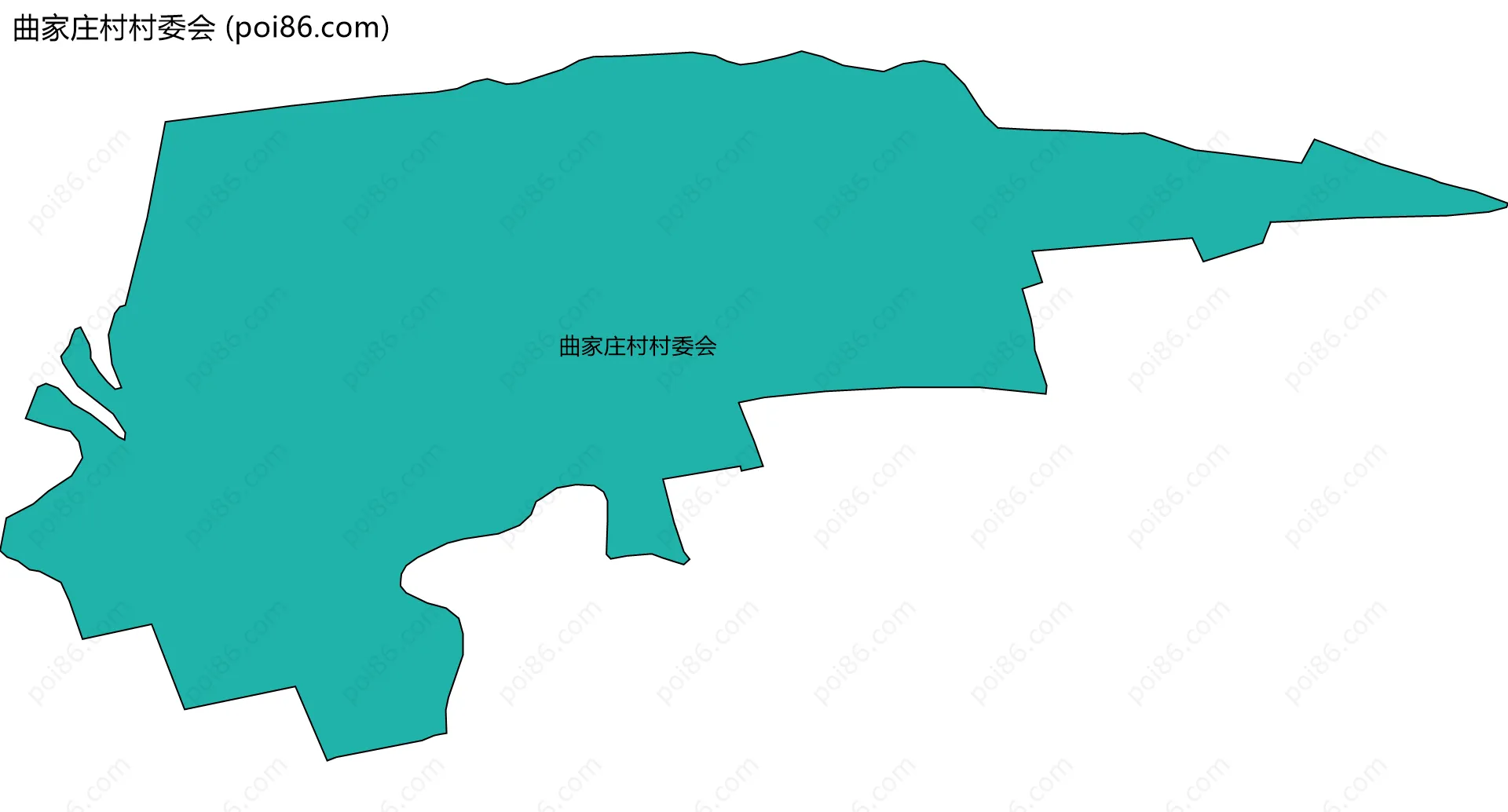 曲家庄村村委会边界地图