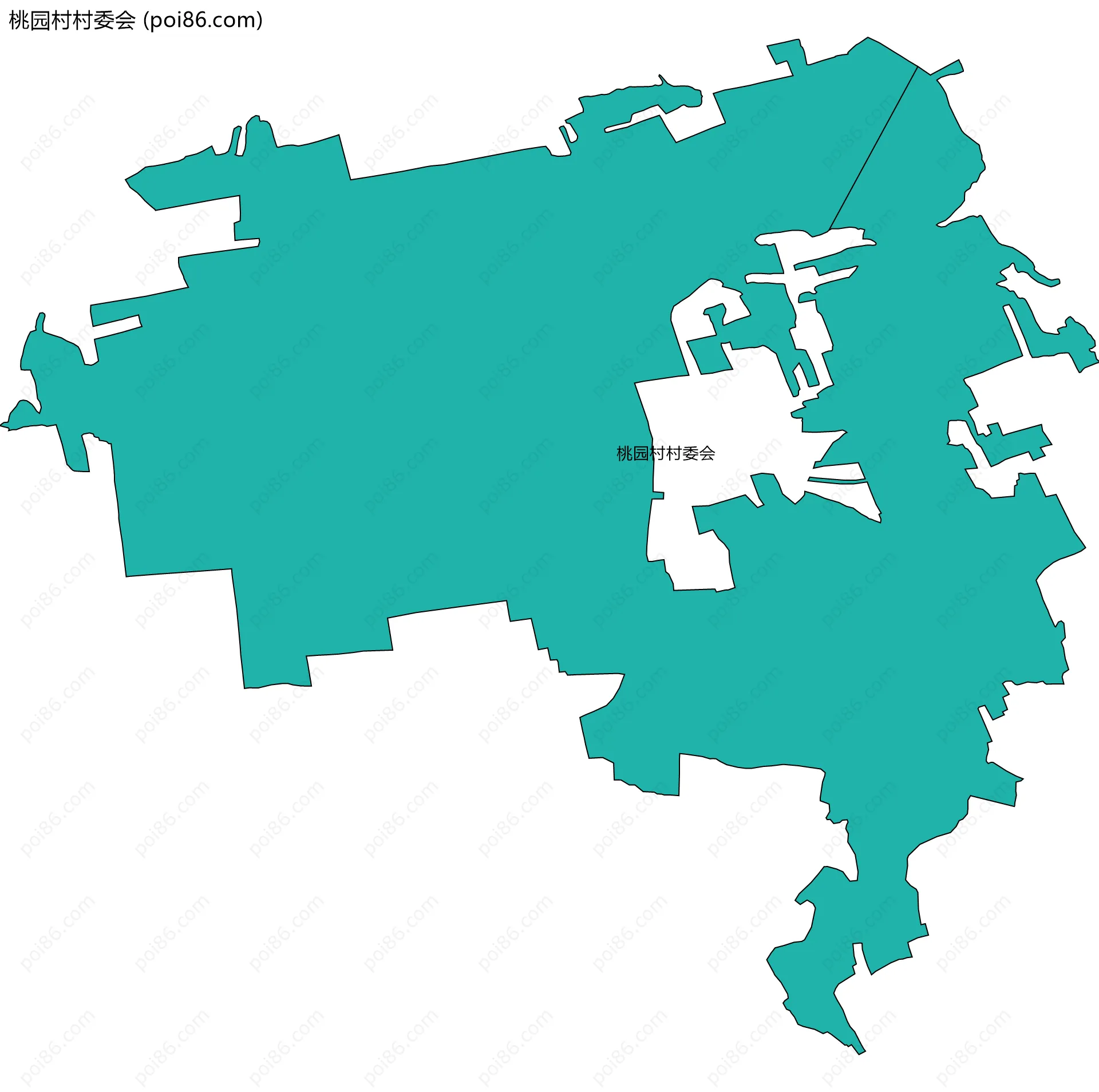 桃园村村委会边界地图