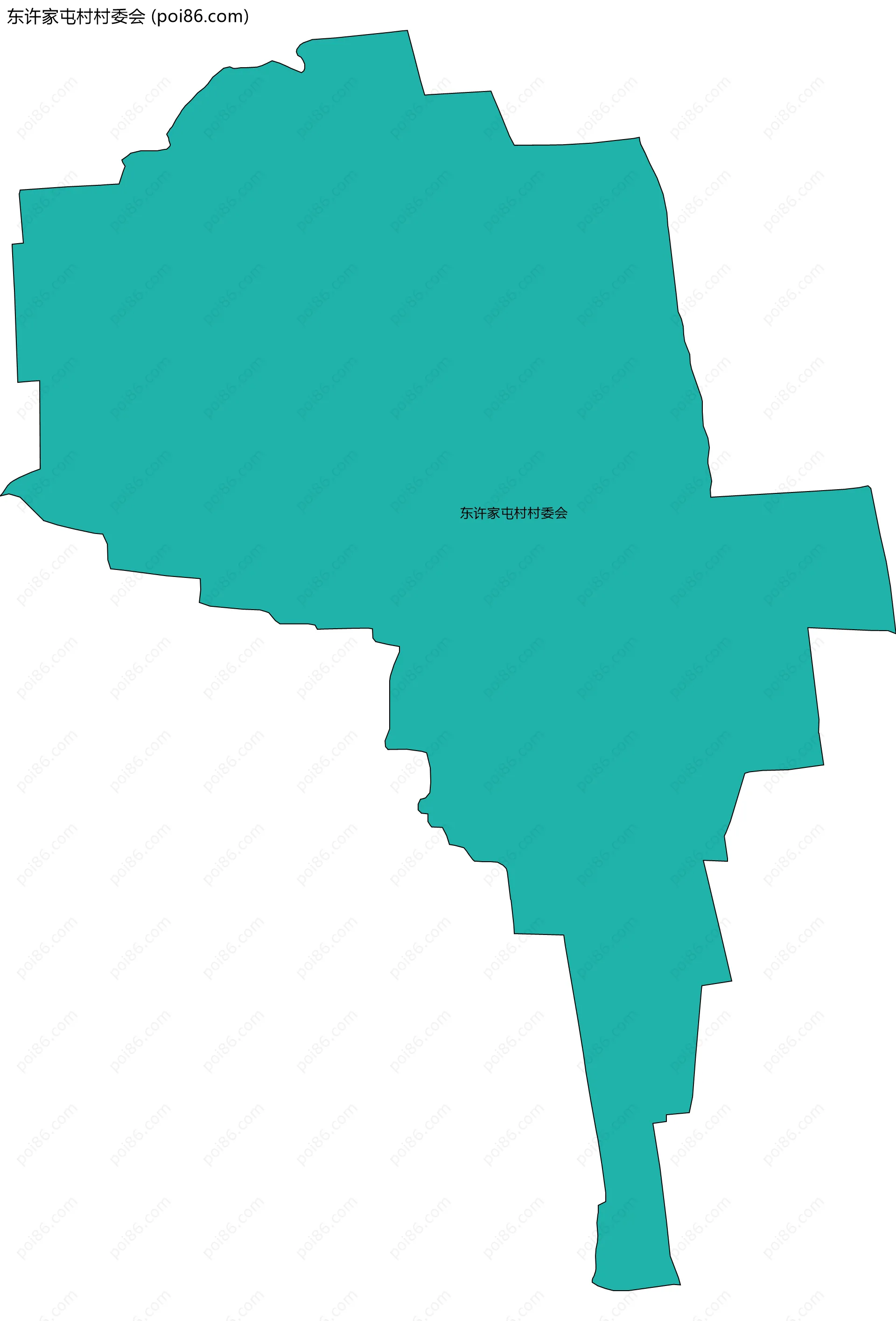 东许家屯村村委会边界地图