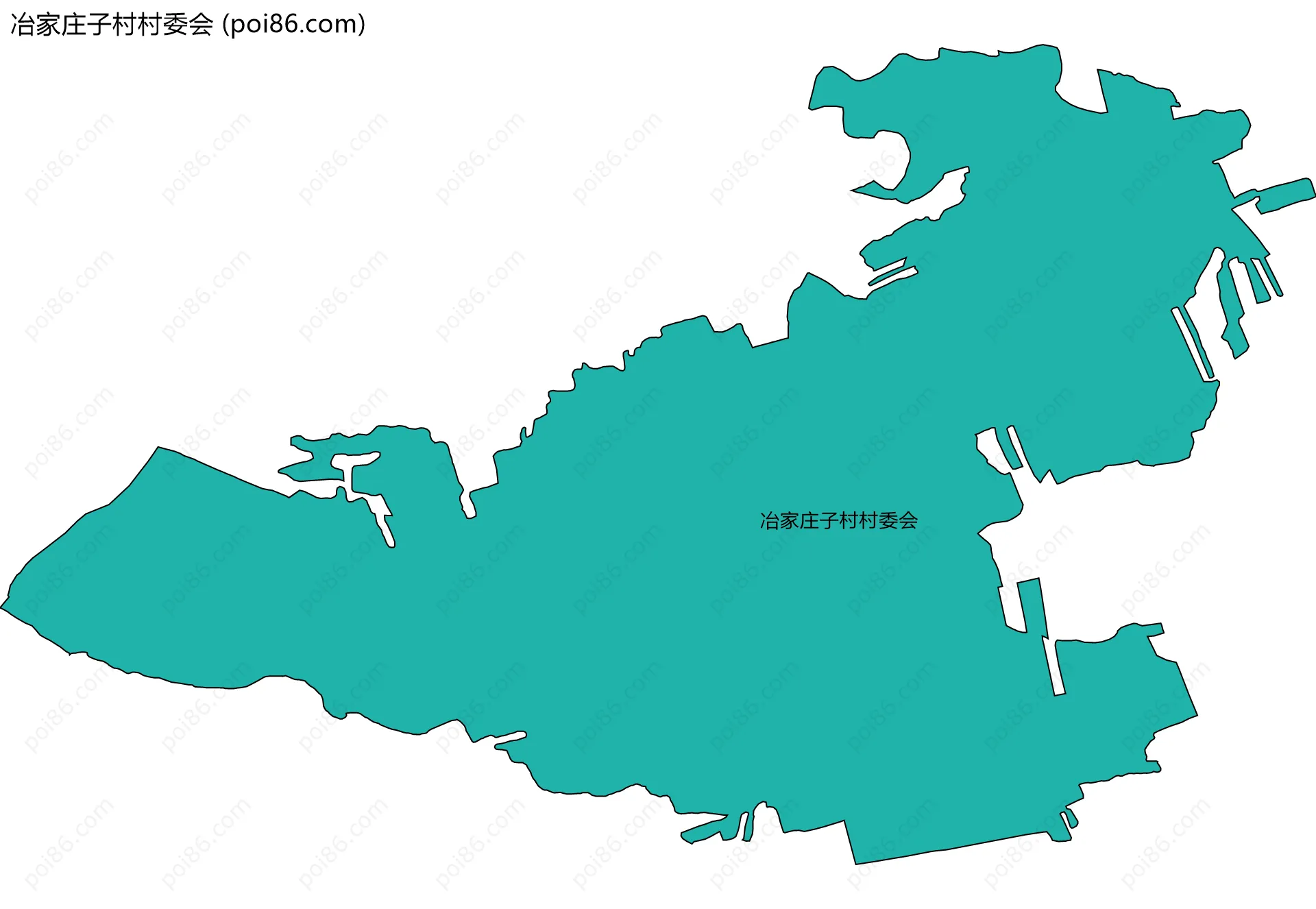 冶家庄子村村委会边界地图