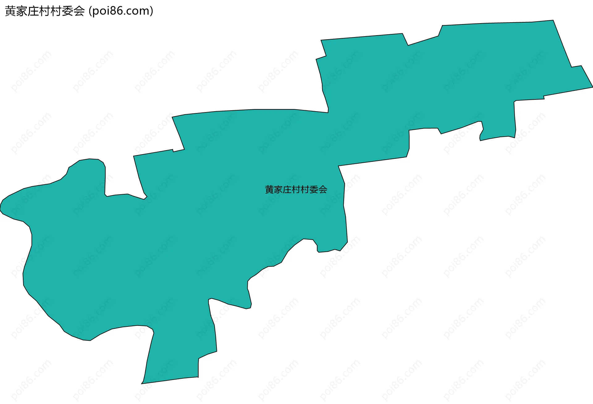 黄家庄村村委会边界地图