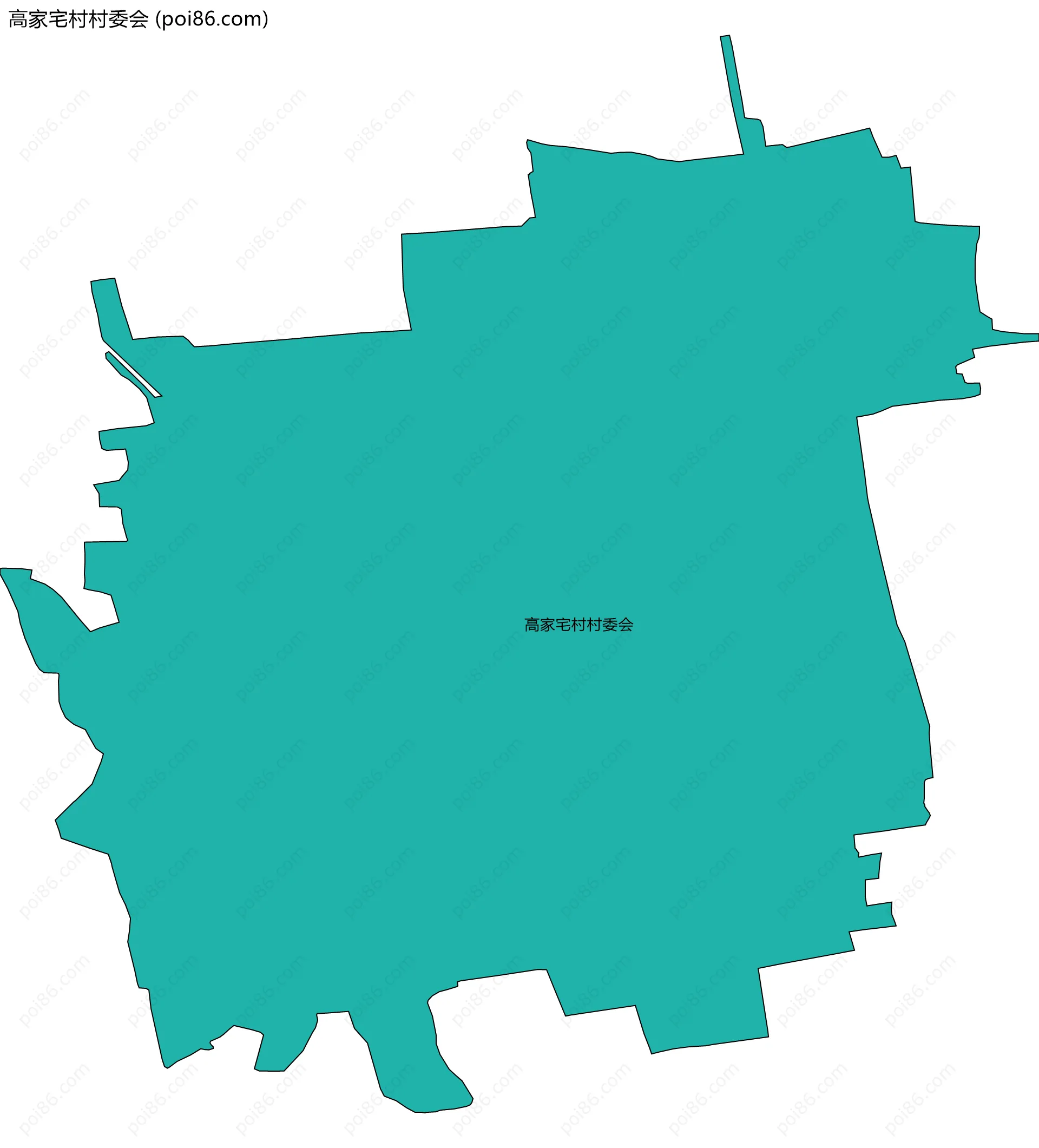 高家宅村村委会边界地图