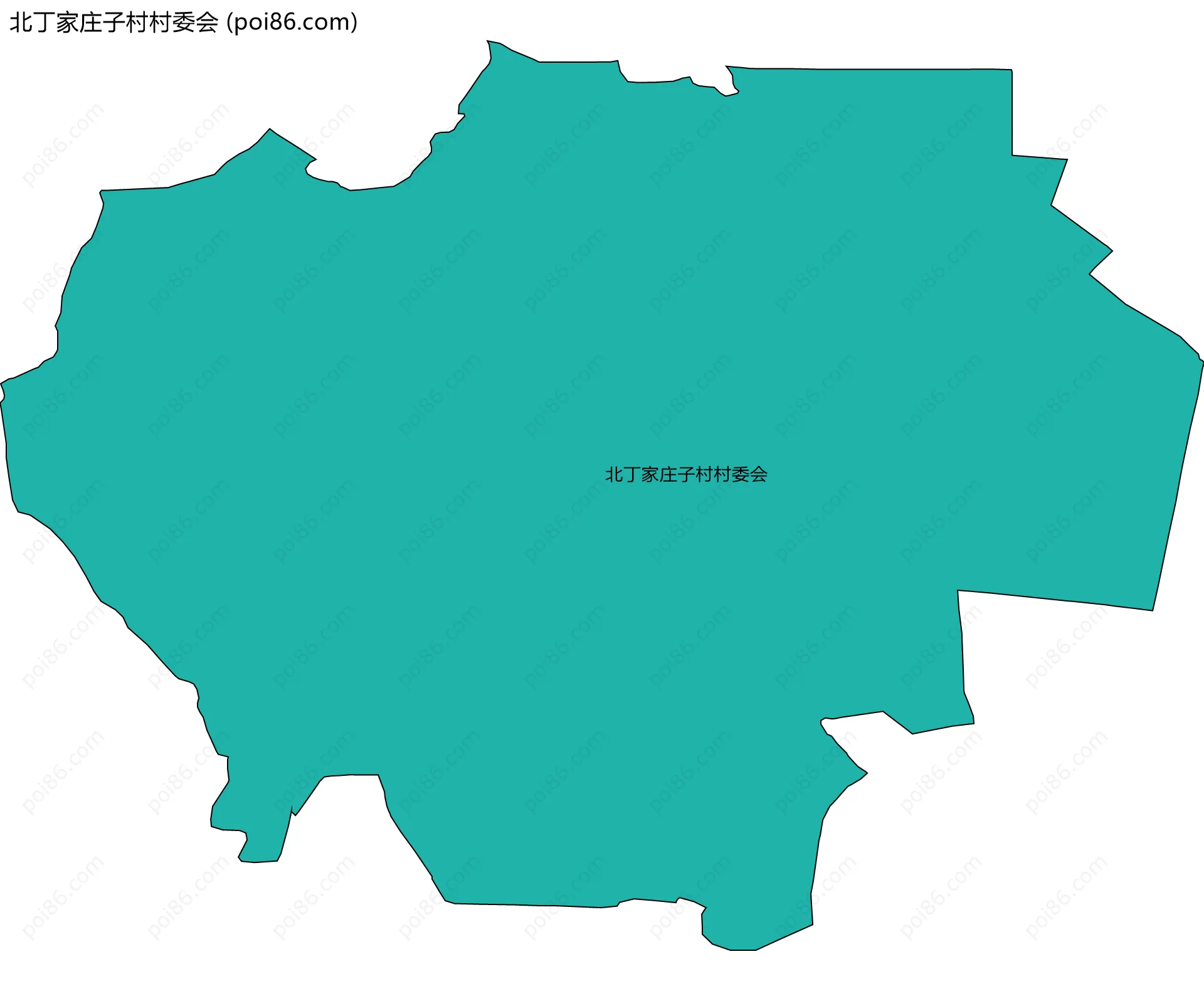 北丁家庄子村村委会边界地图