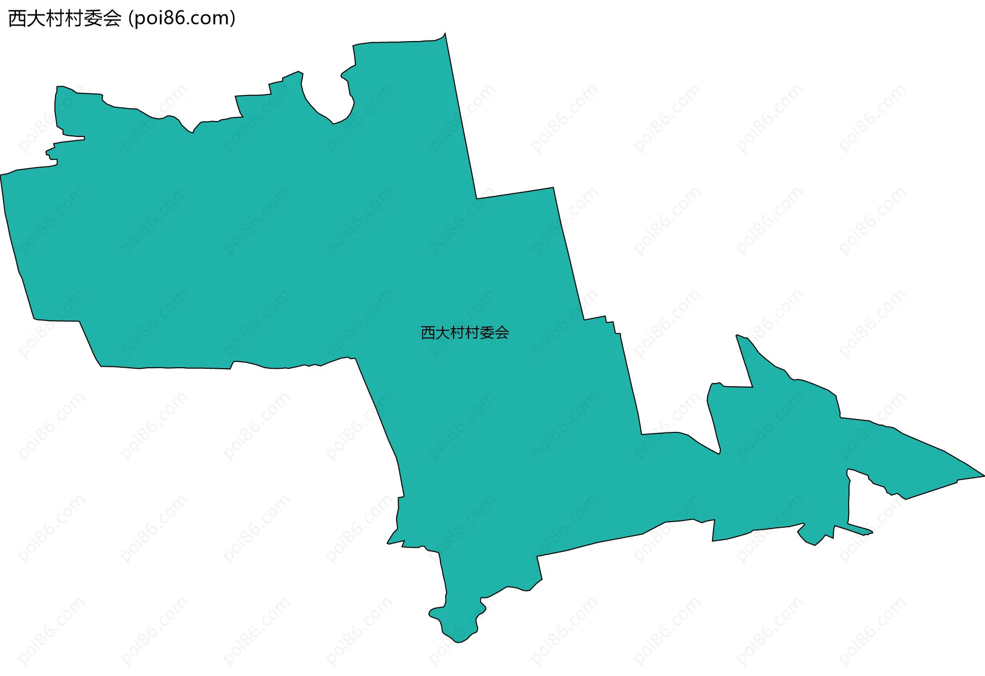 西大村村委会边界地图