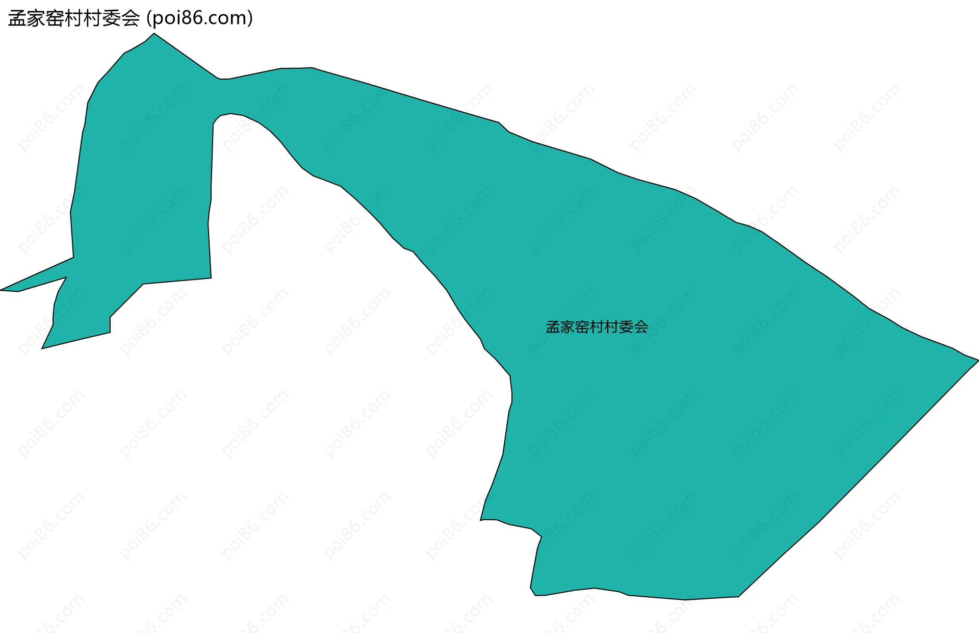 孟家窑村村委会边界地图