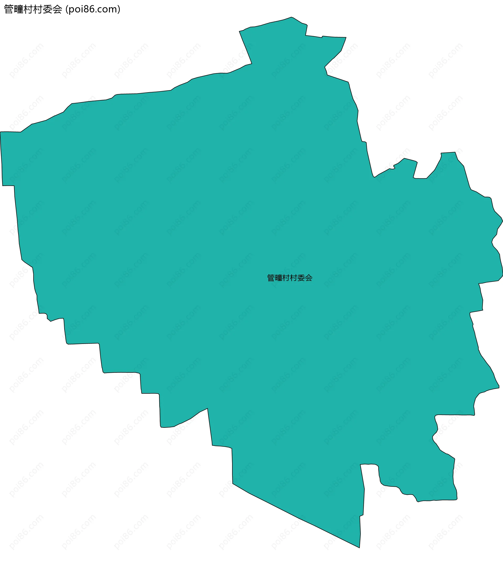 管疃村村委会边界地图