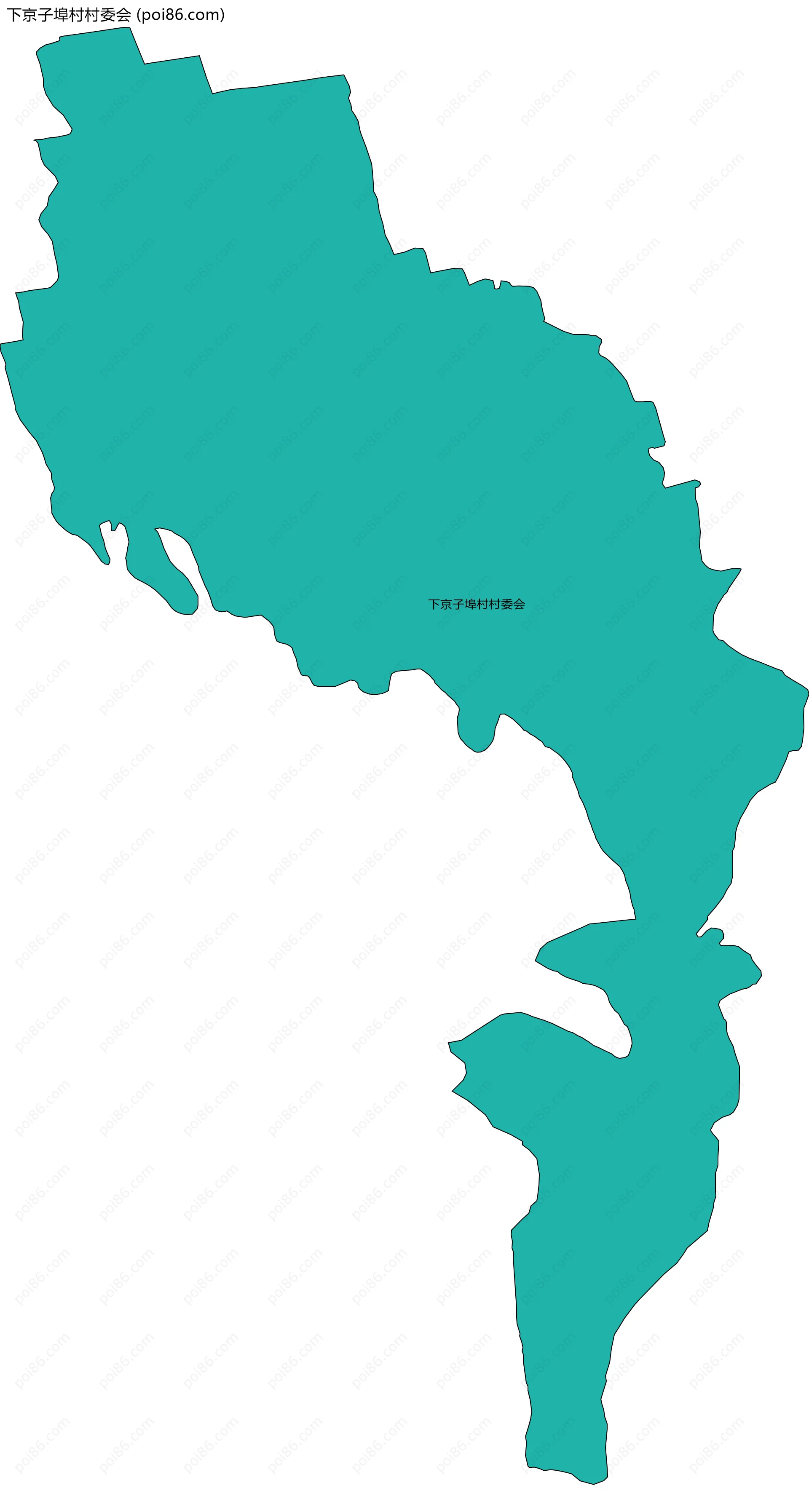 下京子埠村村委会边界地图