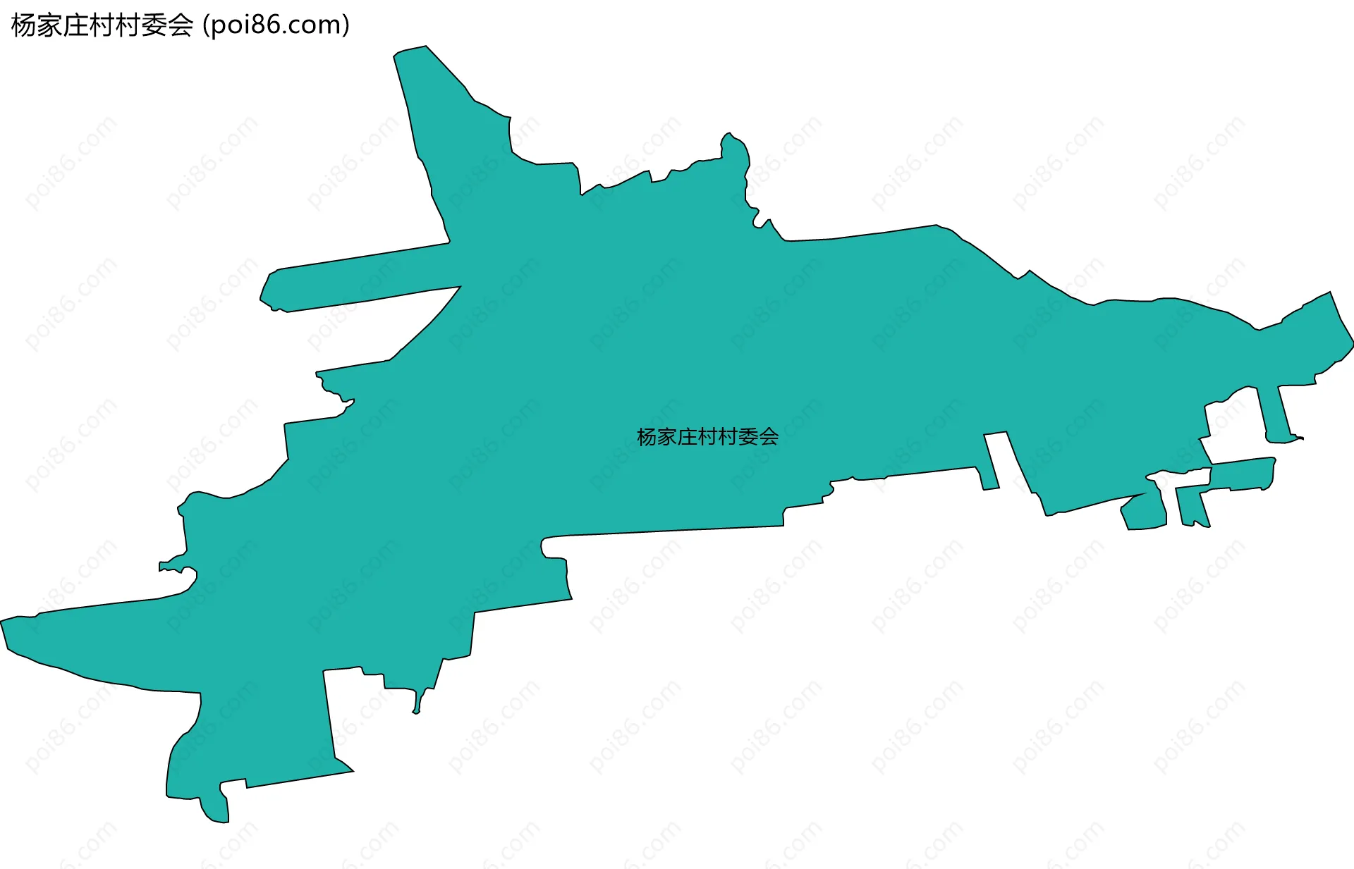 杨家庄村村委会边界地图