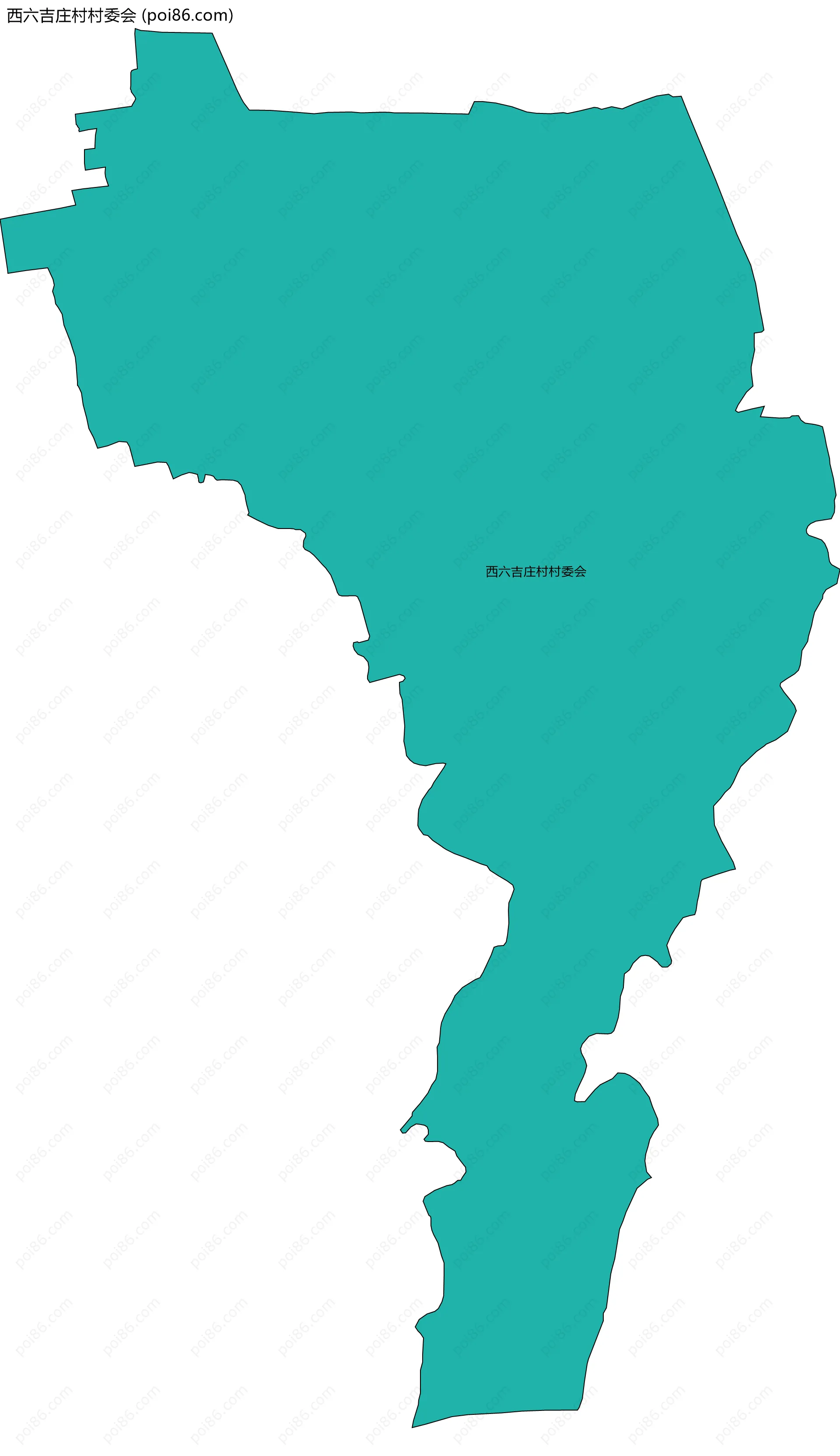 西六吉庄村村委会边界地图