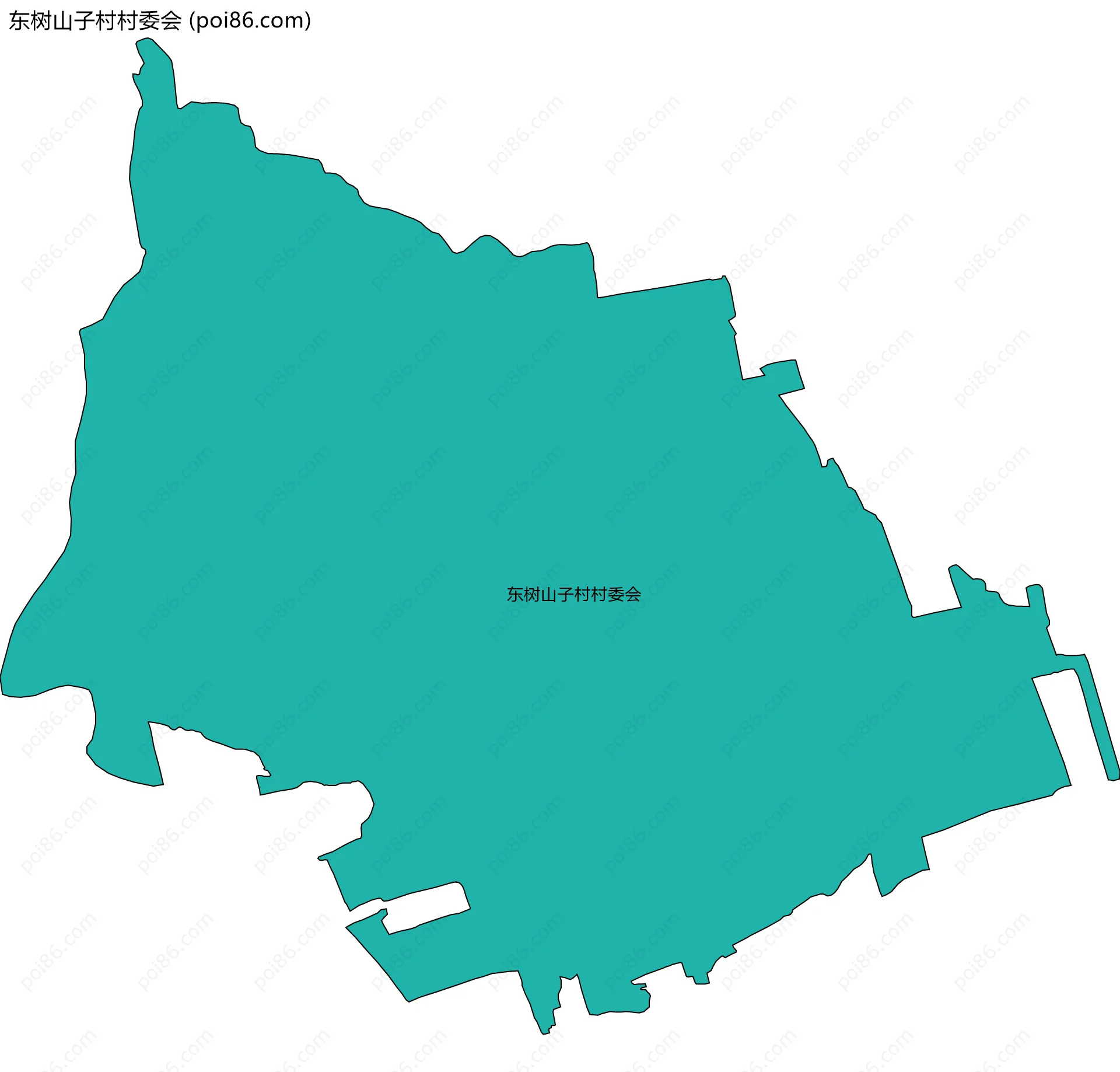 东树山子村村委会边界地图