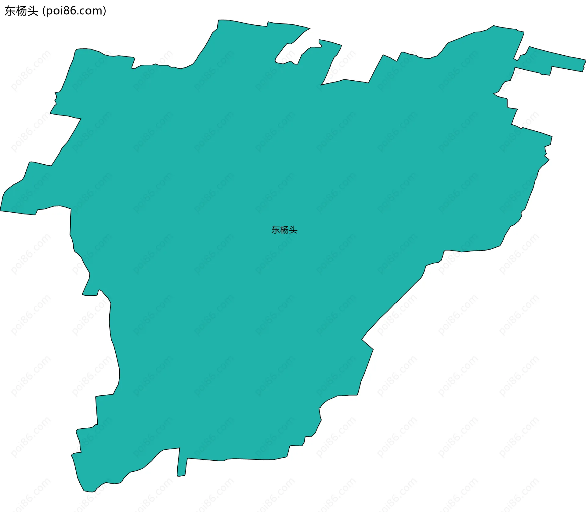 东杨头边界地图