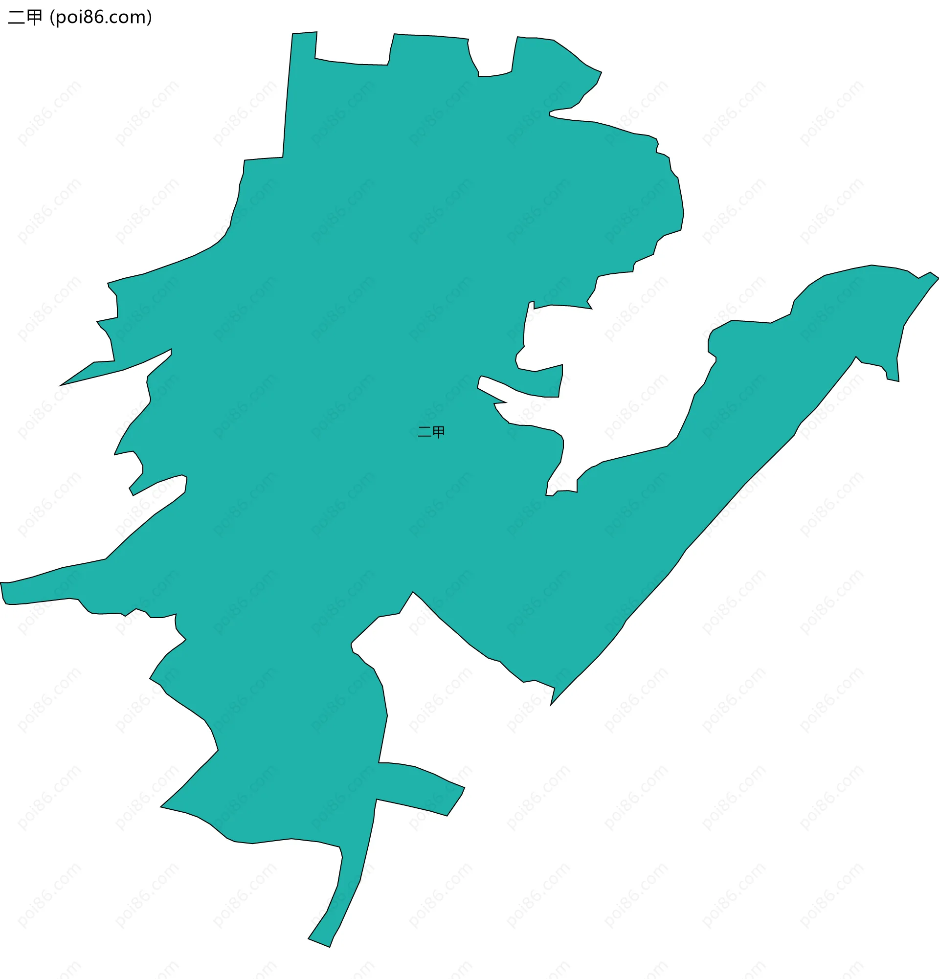 二甲边界地图