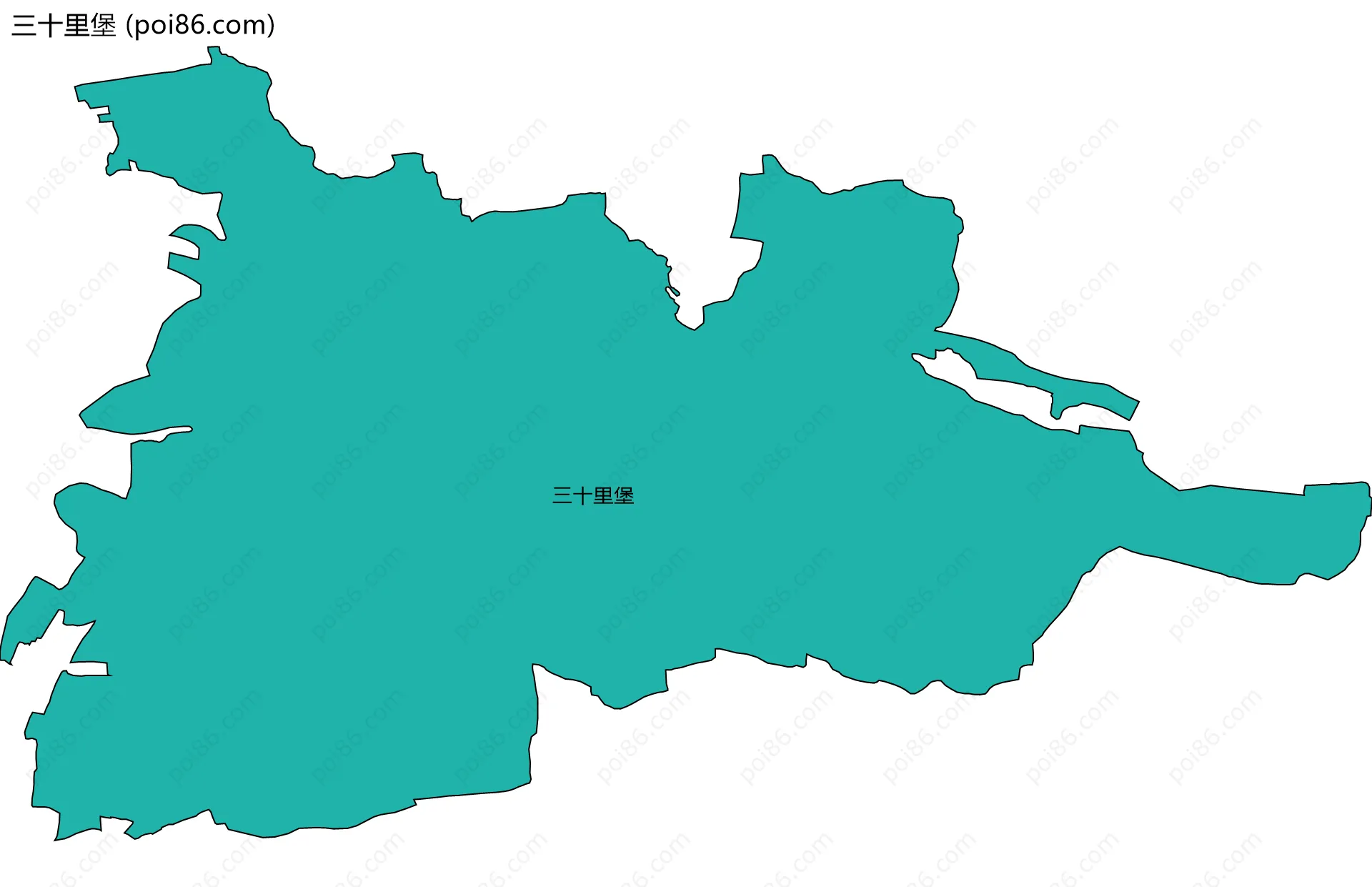 三十里堡边界地图