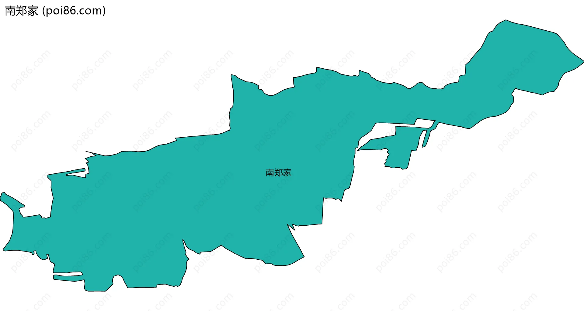 南郑家边界地图