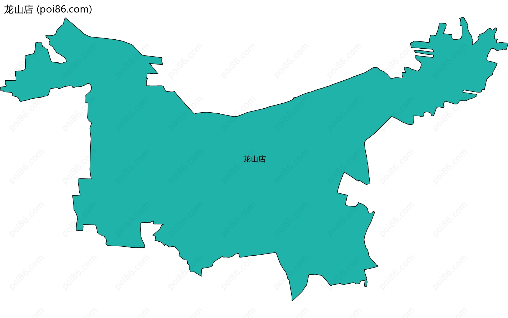 龙山店边界地图