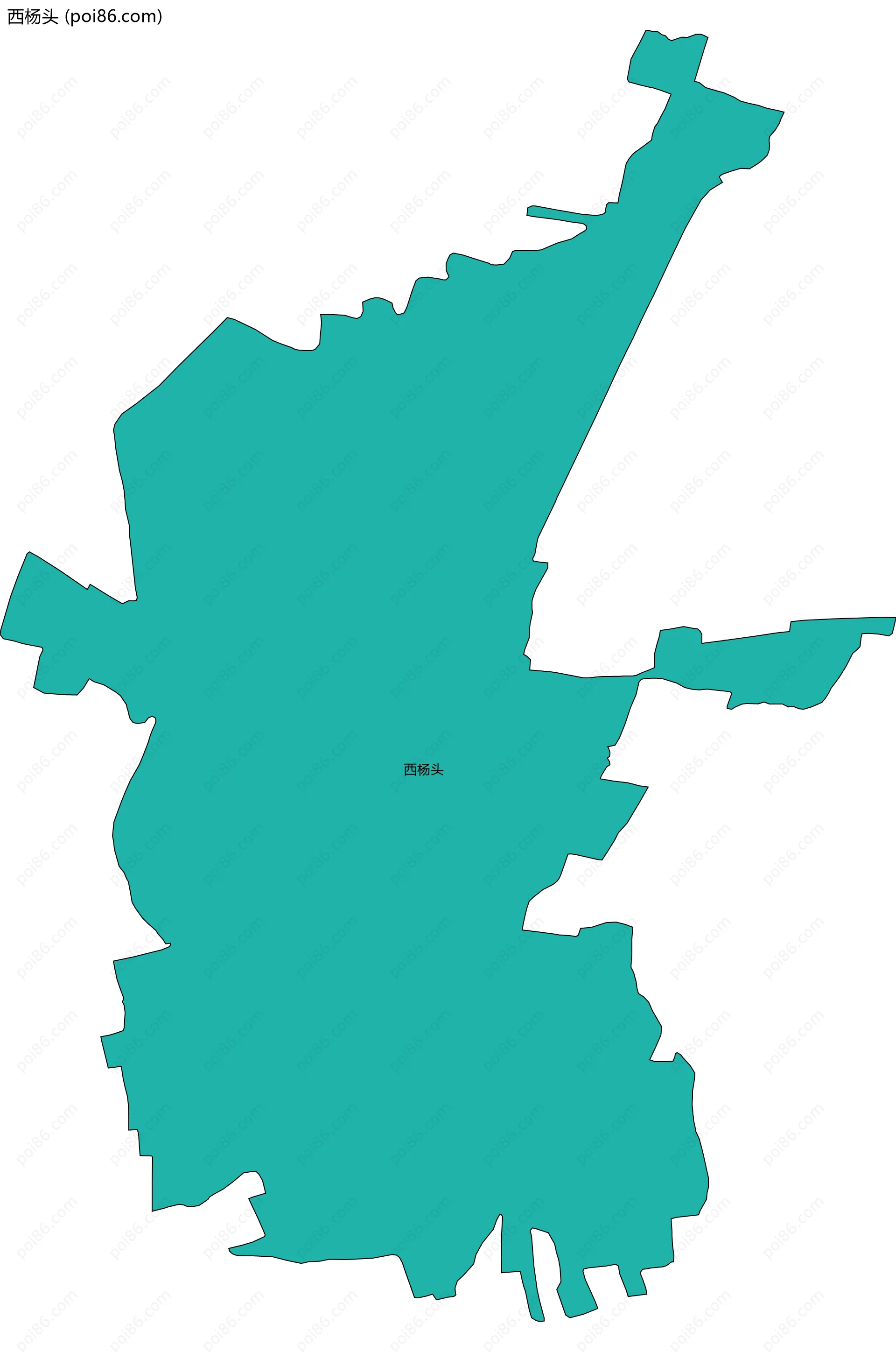 西杨头边界地图