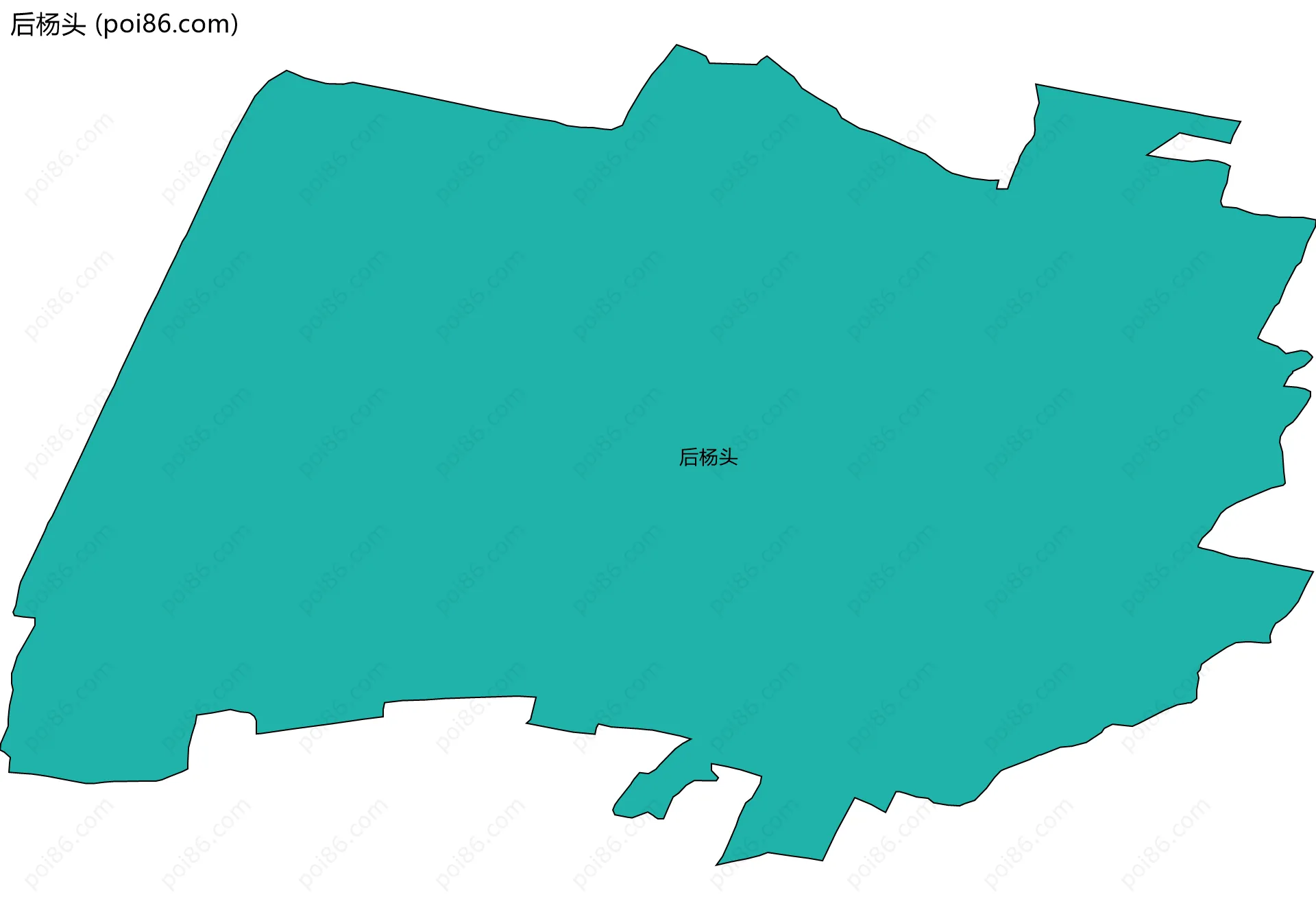 后杨头边界地图