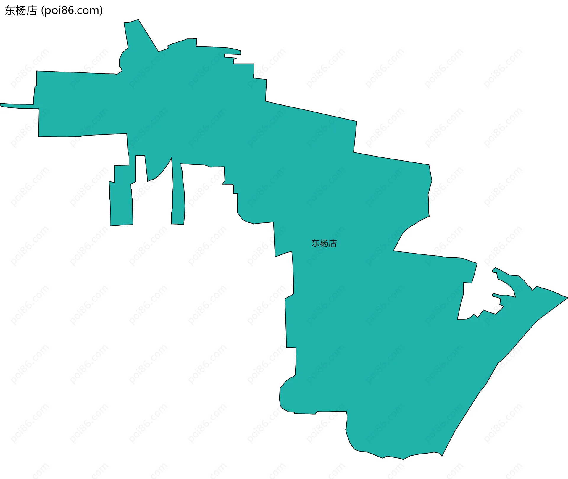 东杨店边界地图