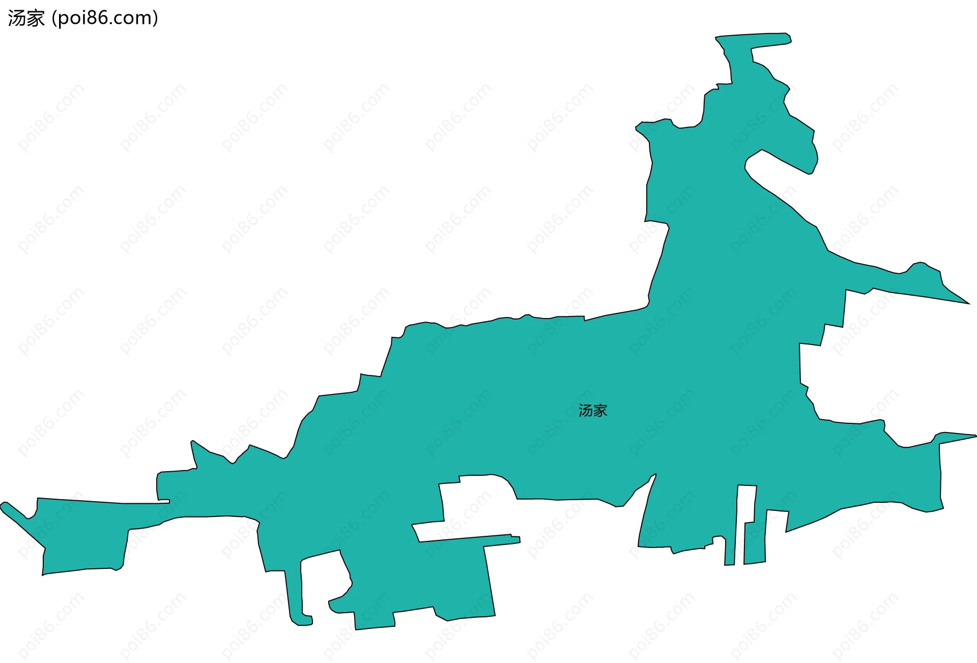 汤家边界地图