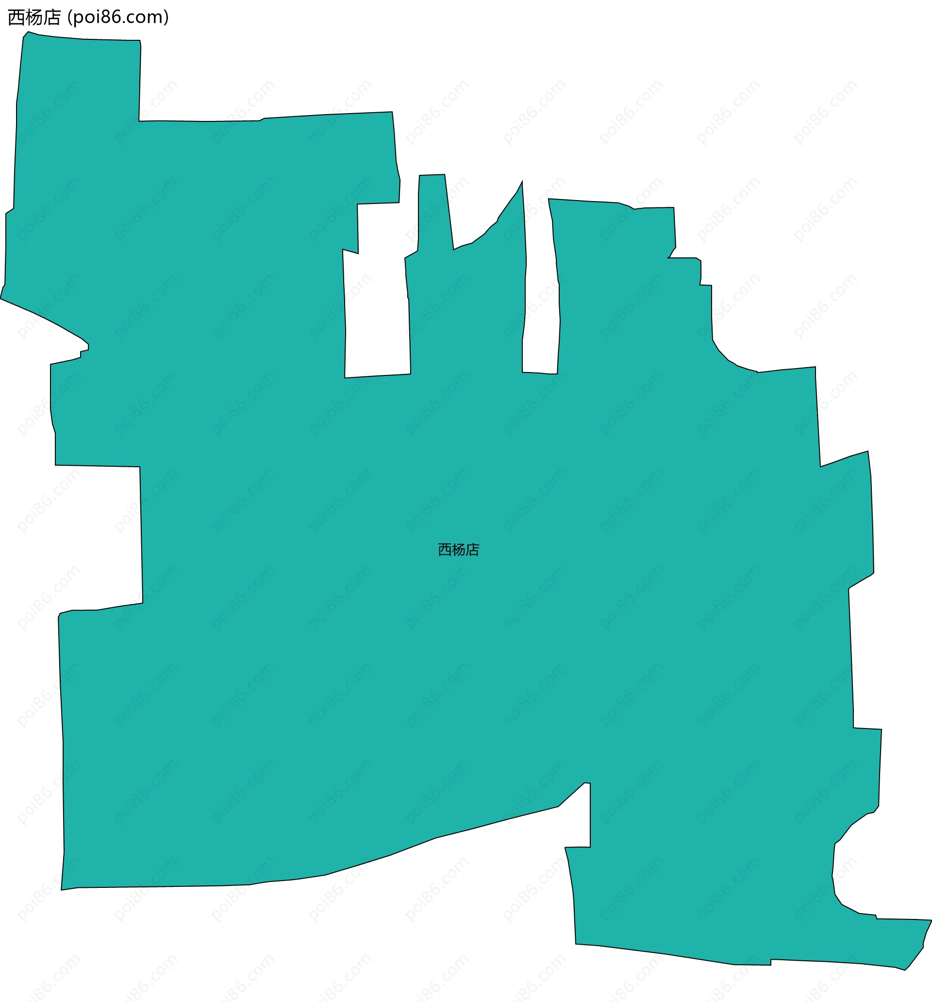 西杨店边界地图