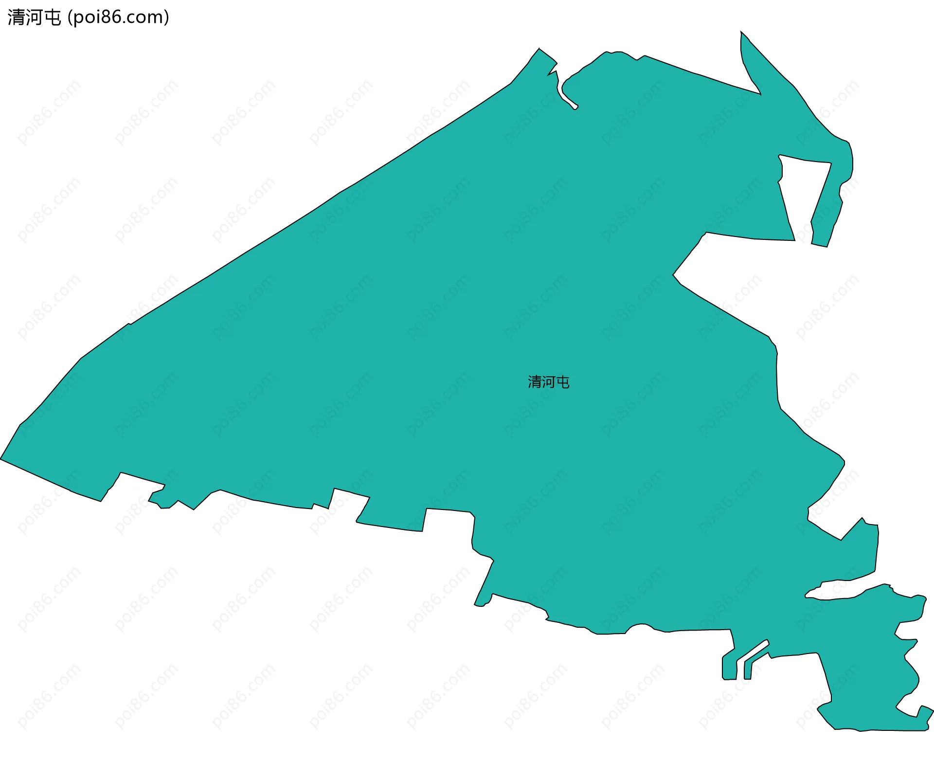 清河屯边界地图